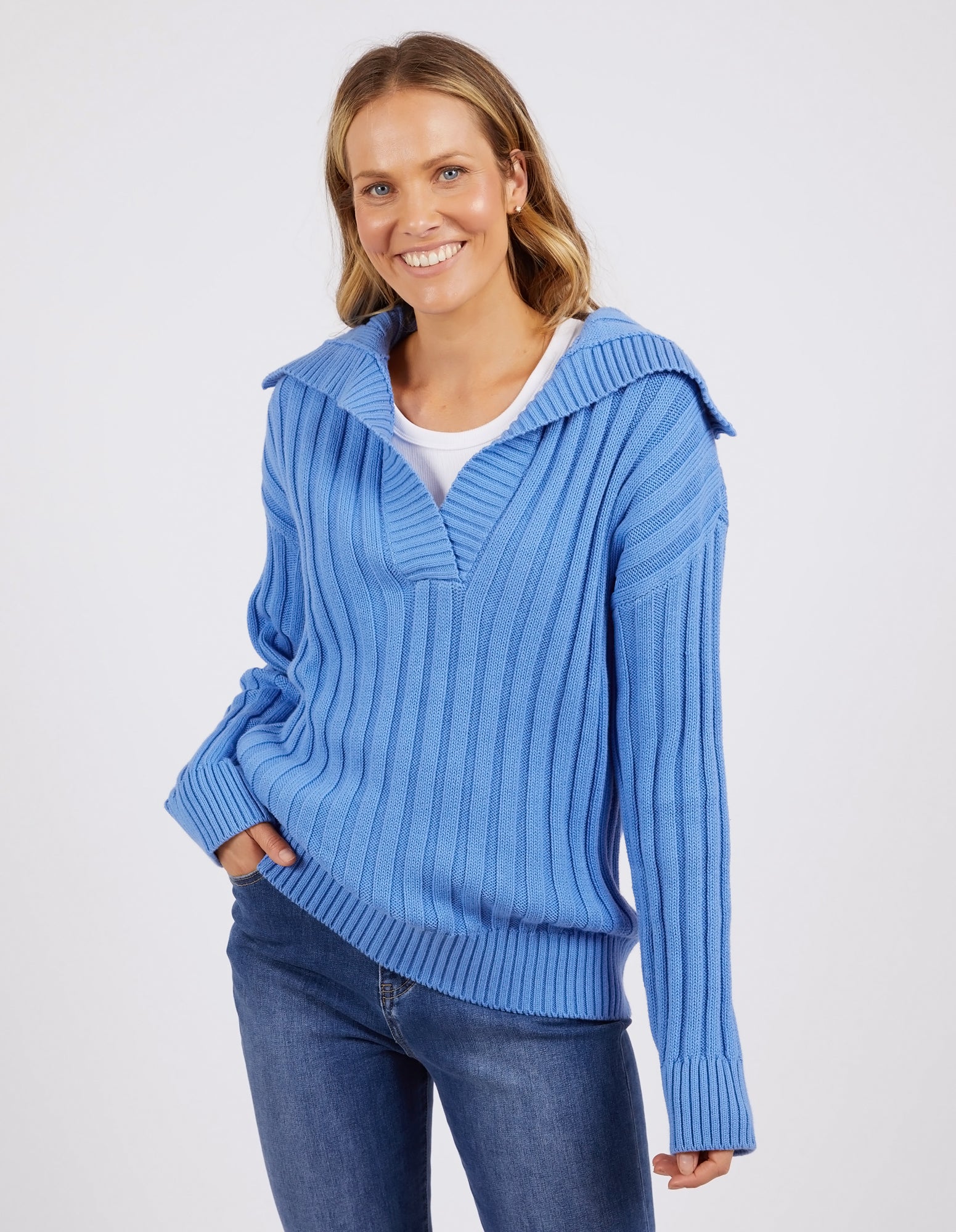 Addison Knit Cerulean Blue