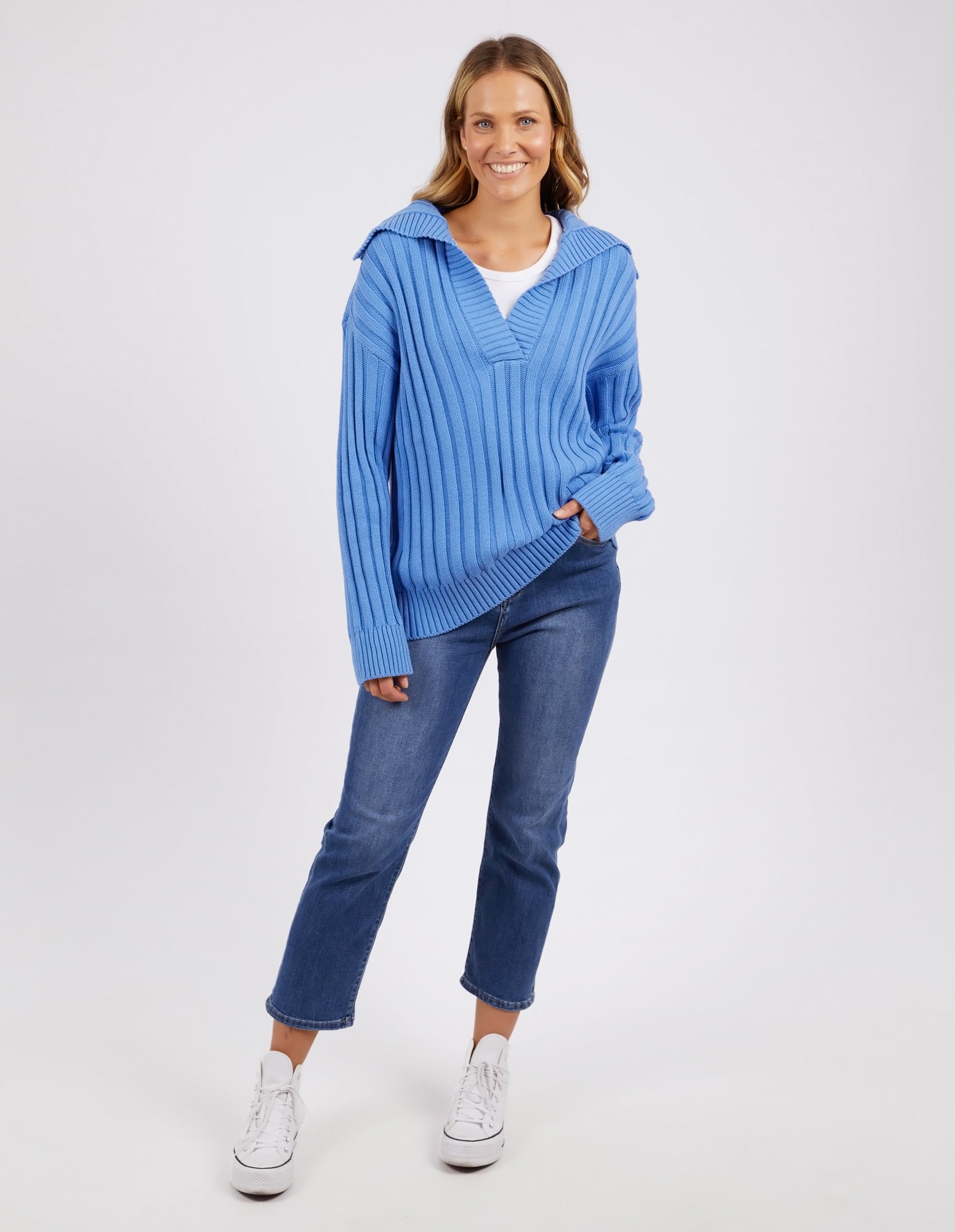 Addison Knit Cerulean Blue