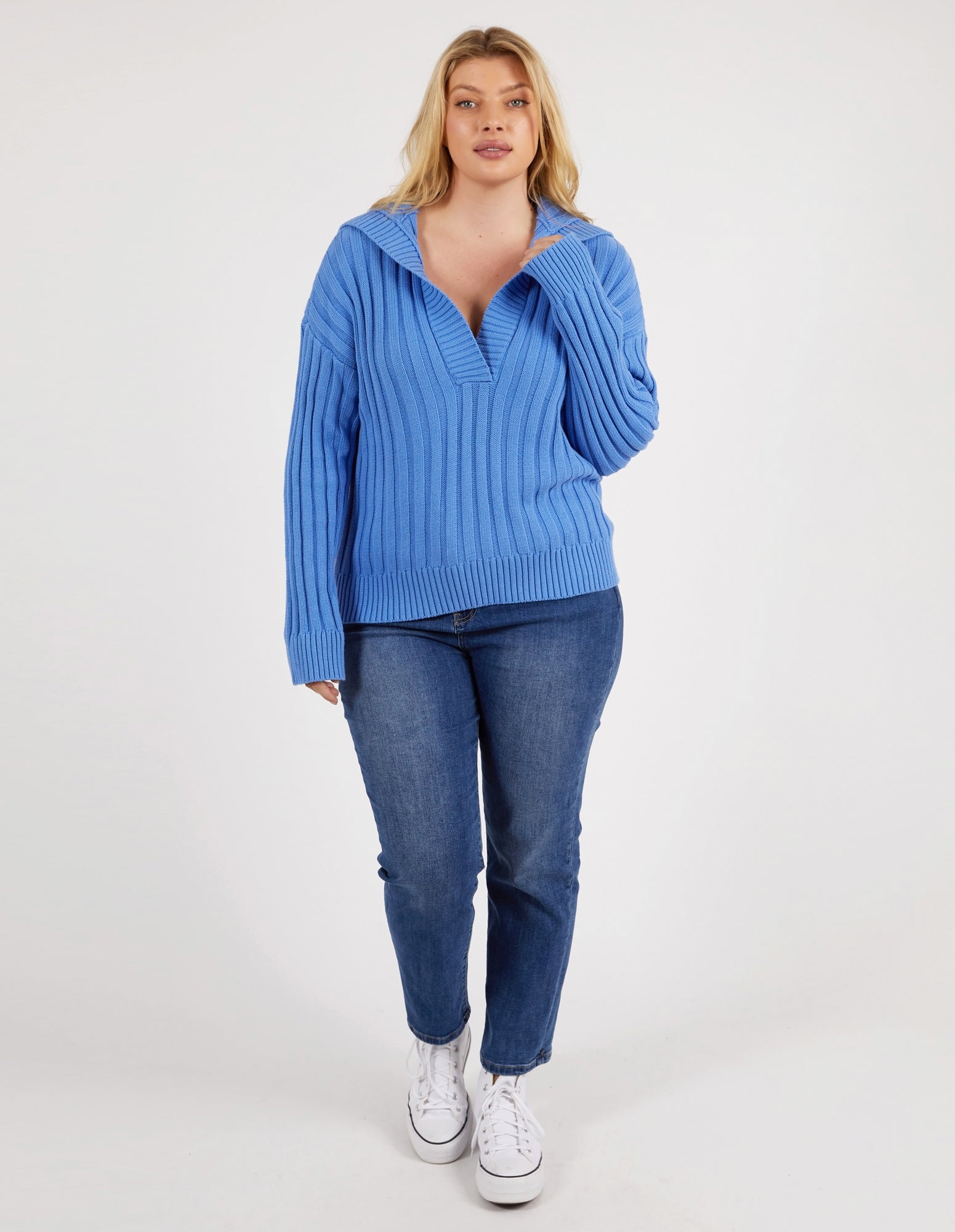 Addison Knit Cerulean Blue