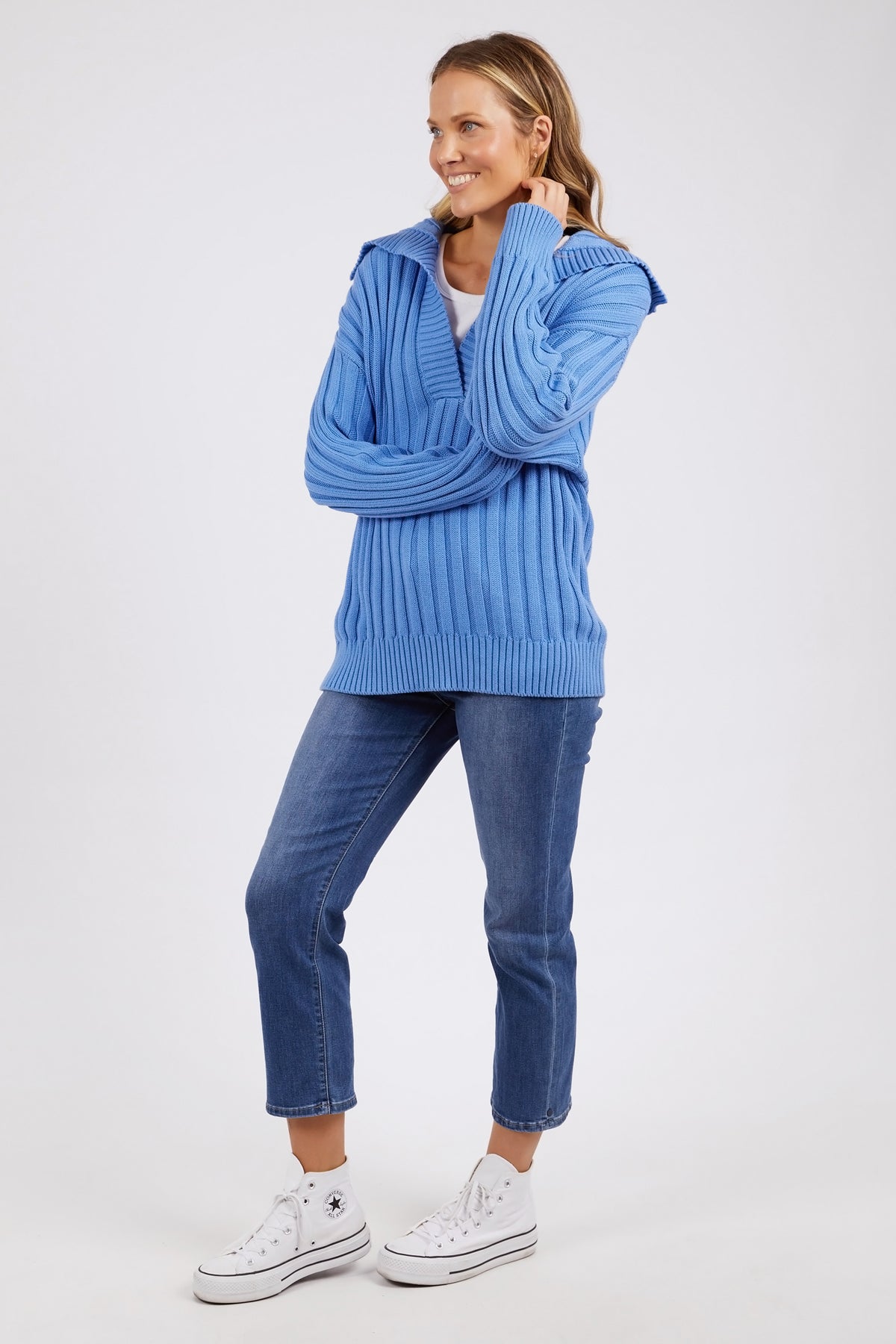 Addison Knit Cerulean Blue