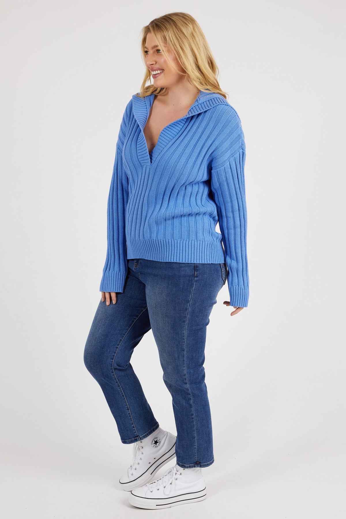 Addison Knit Cerulean Blue