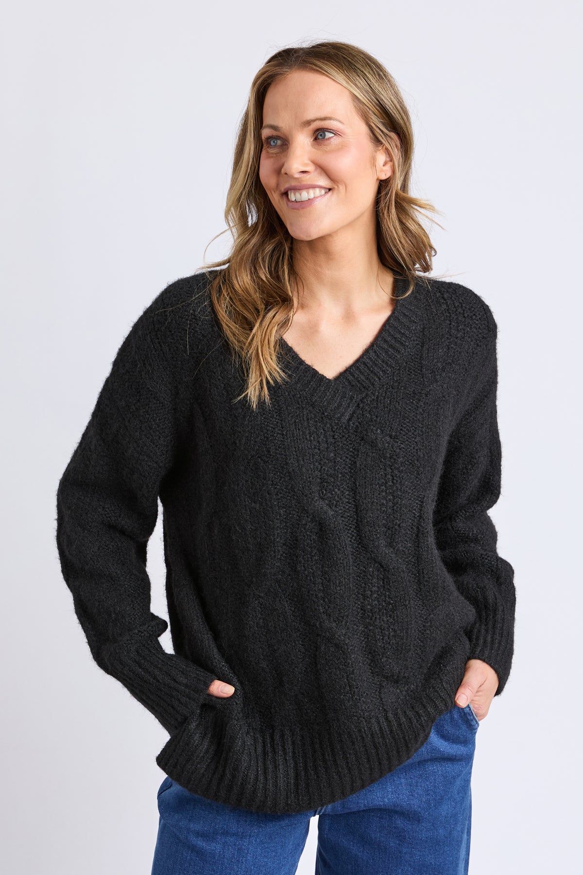 Tallulah Cable Knit Black