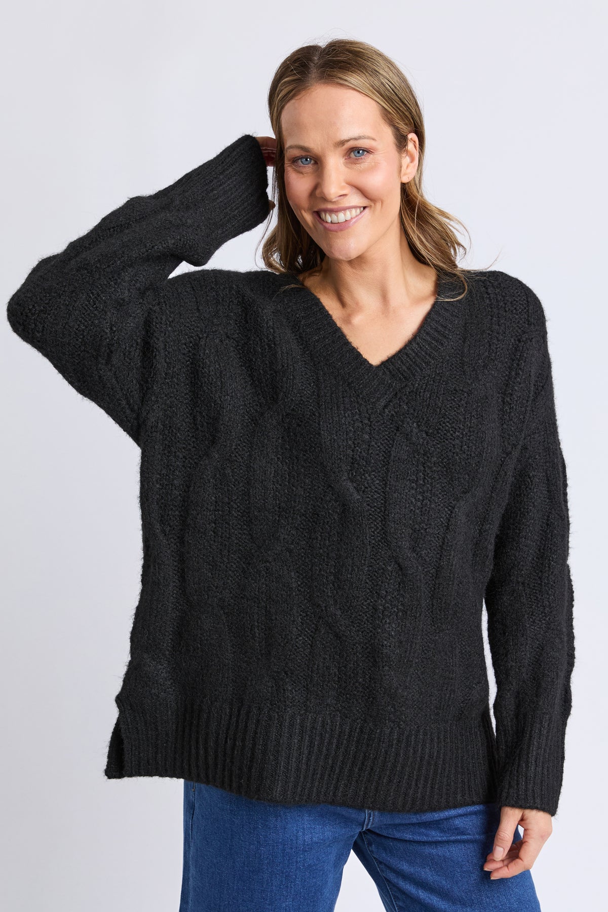 Tallulah Cable Knit Black