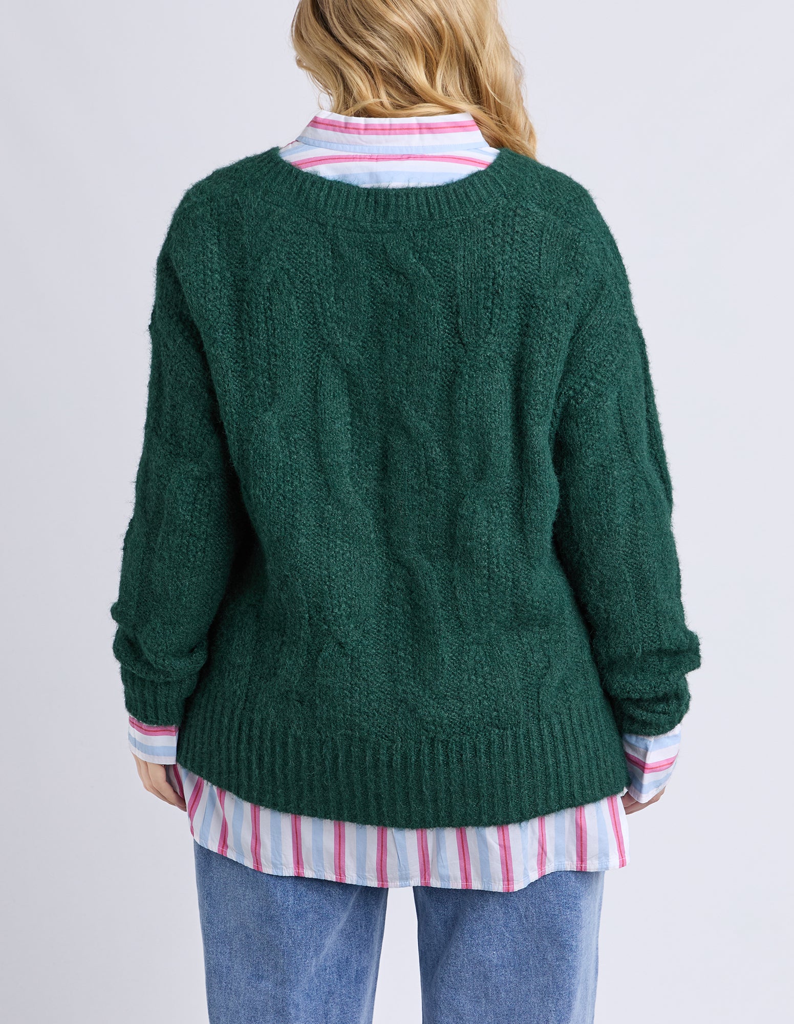 Tallulah Cable Knit Dark Green