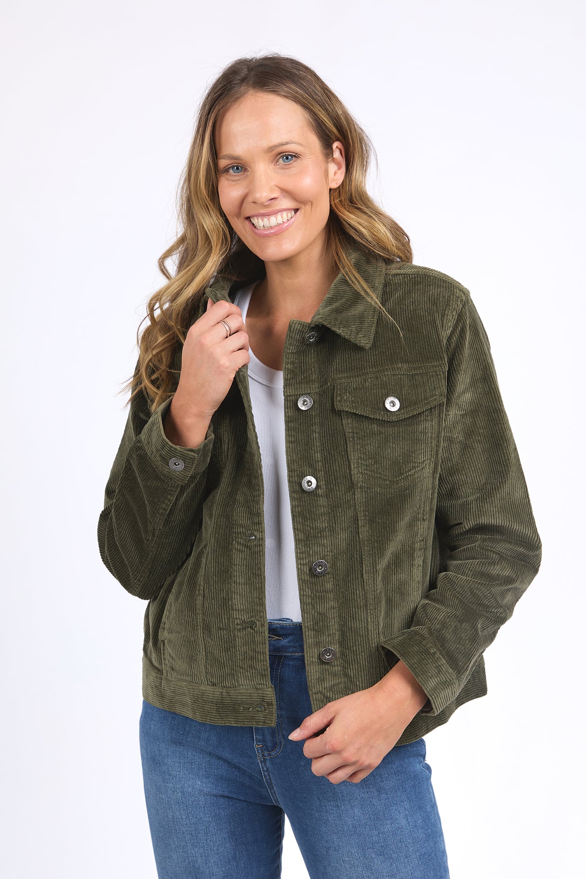 Fleur Cord Jacket Clover