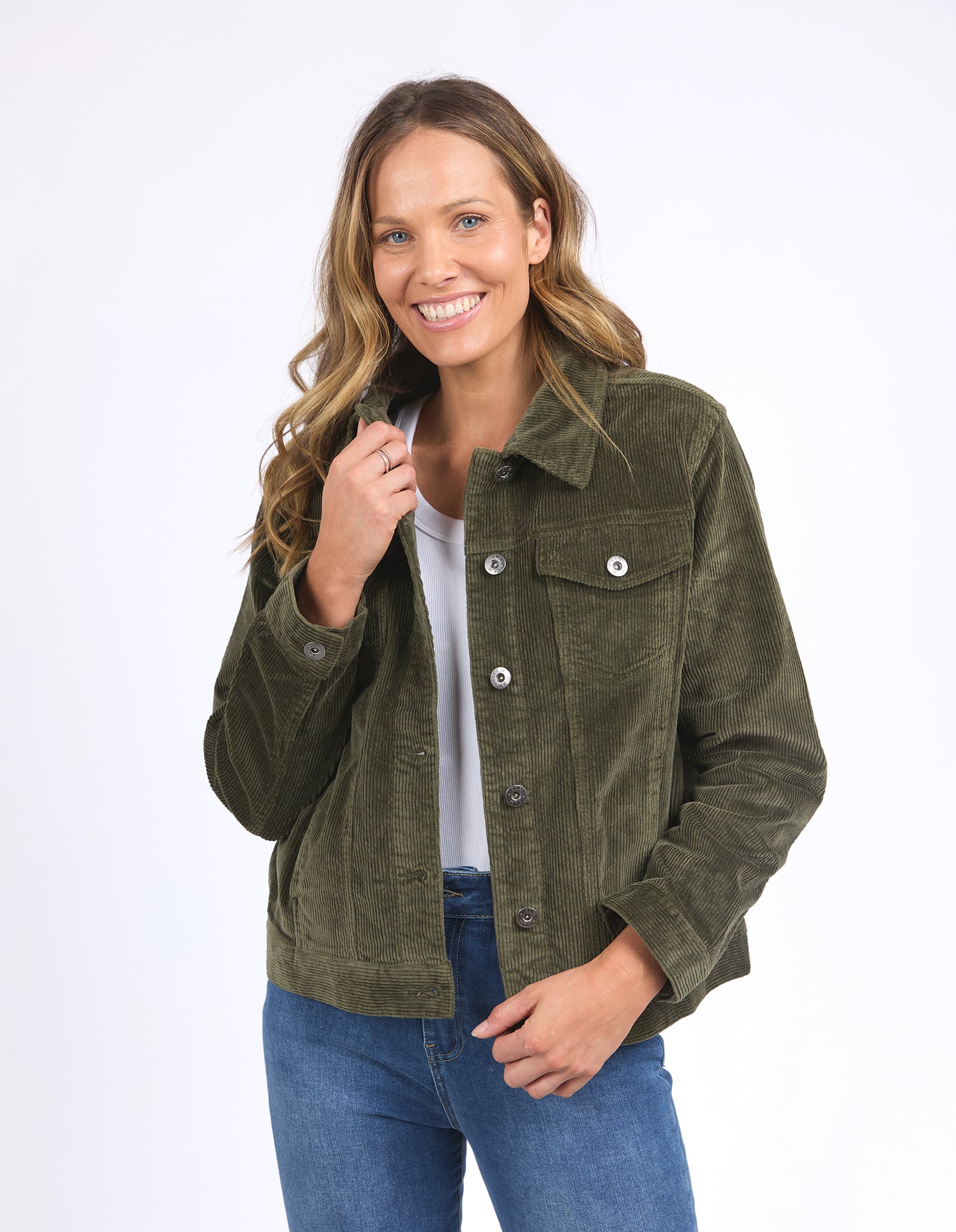 Fleur Cord Jacket Clover