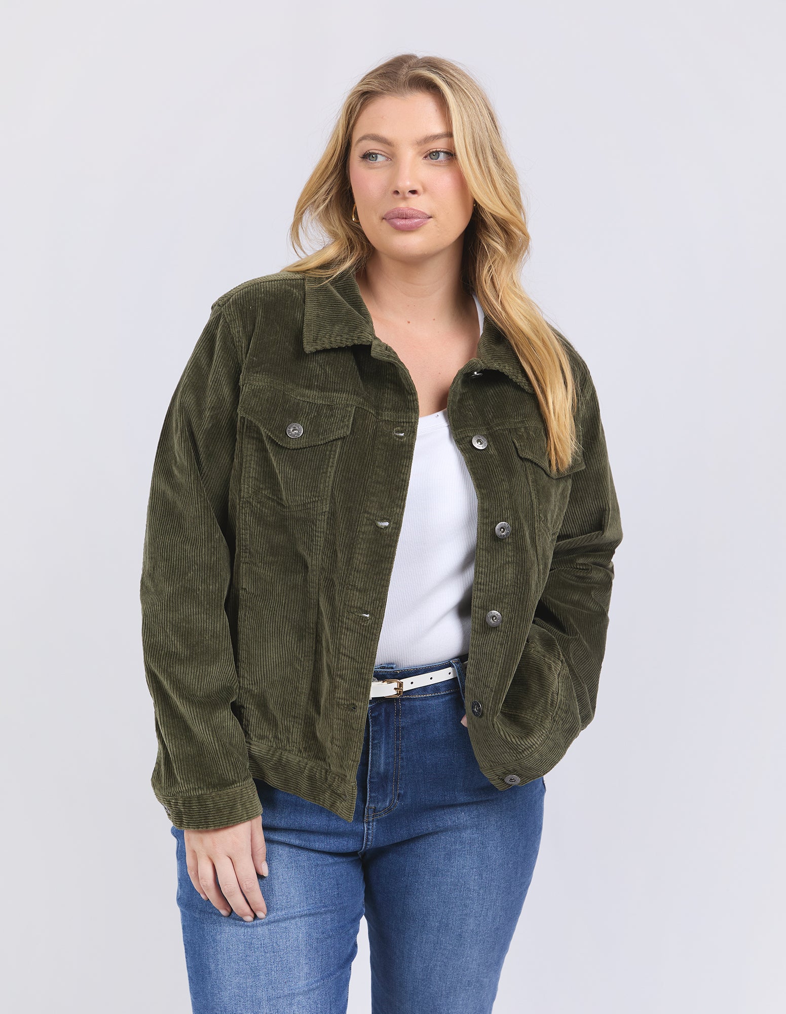 Fleur Cord Jacket Clover