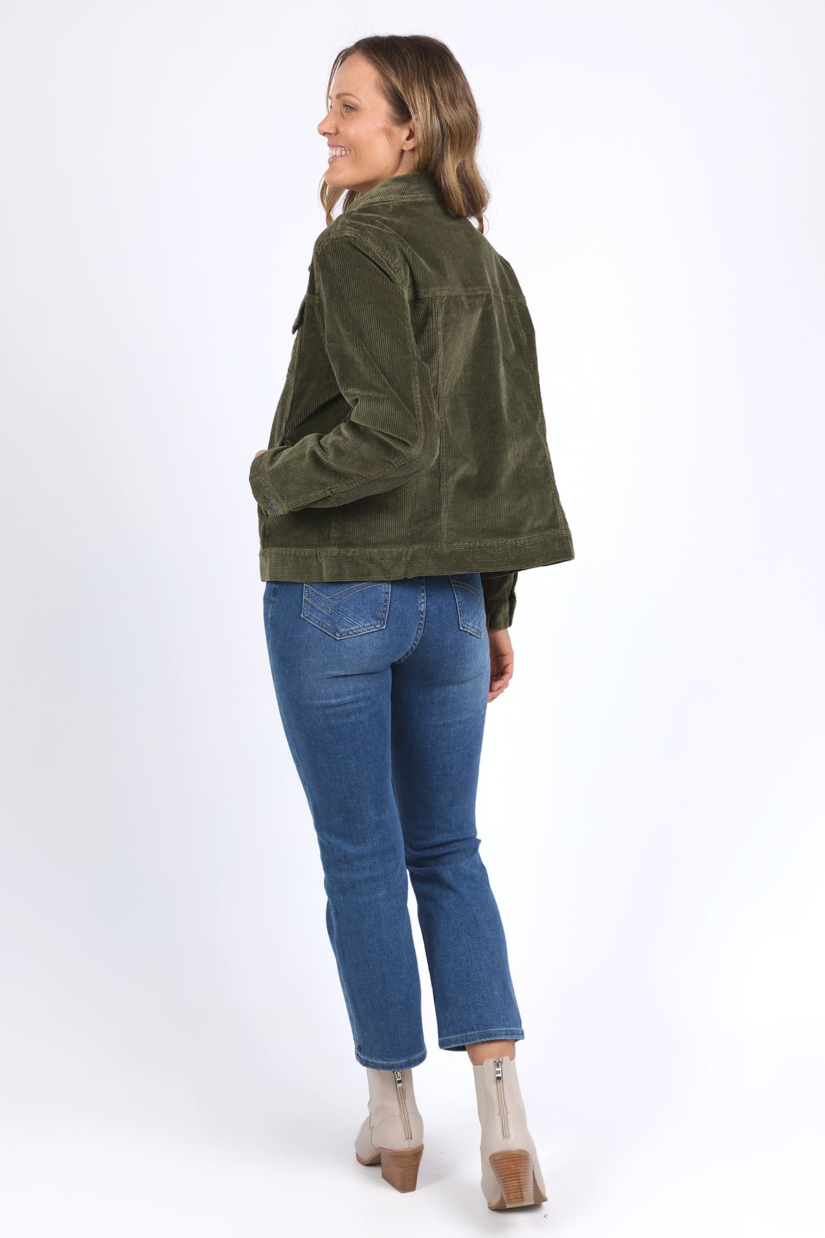 Fleur Cord Jacket Clover