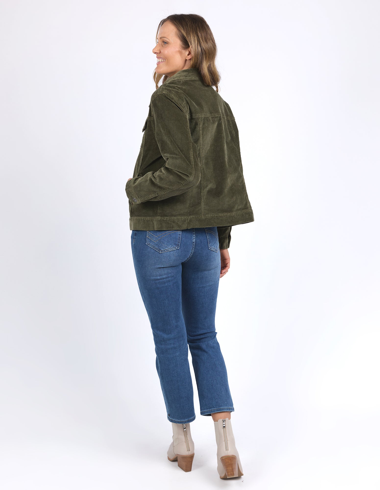 Fleur Cord Jacket Clover