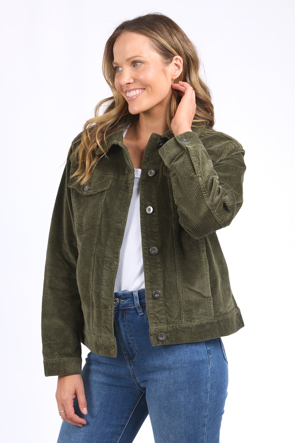 Fleur Cord Jacket Clover