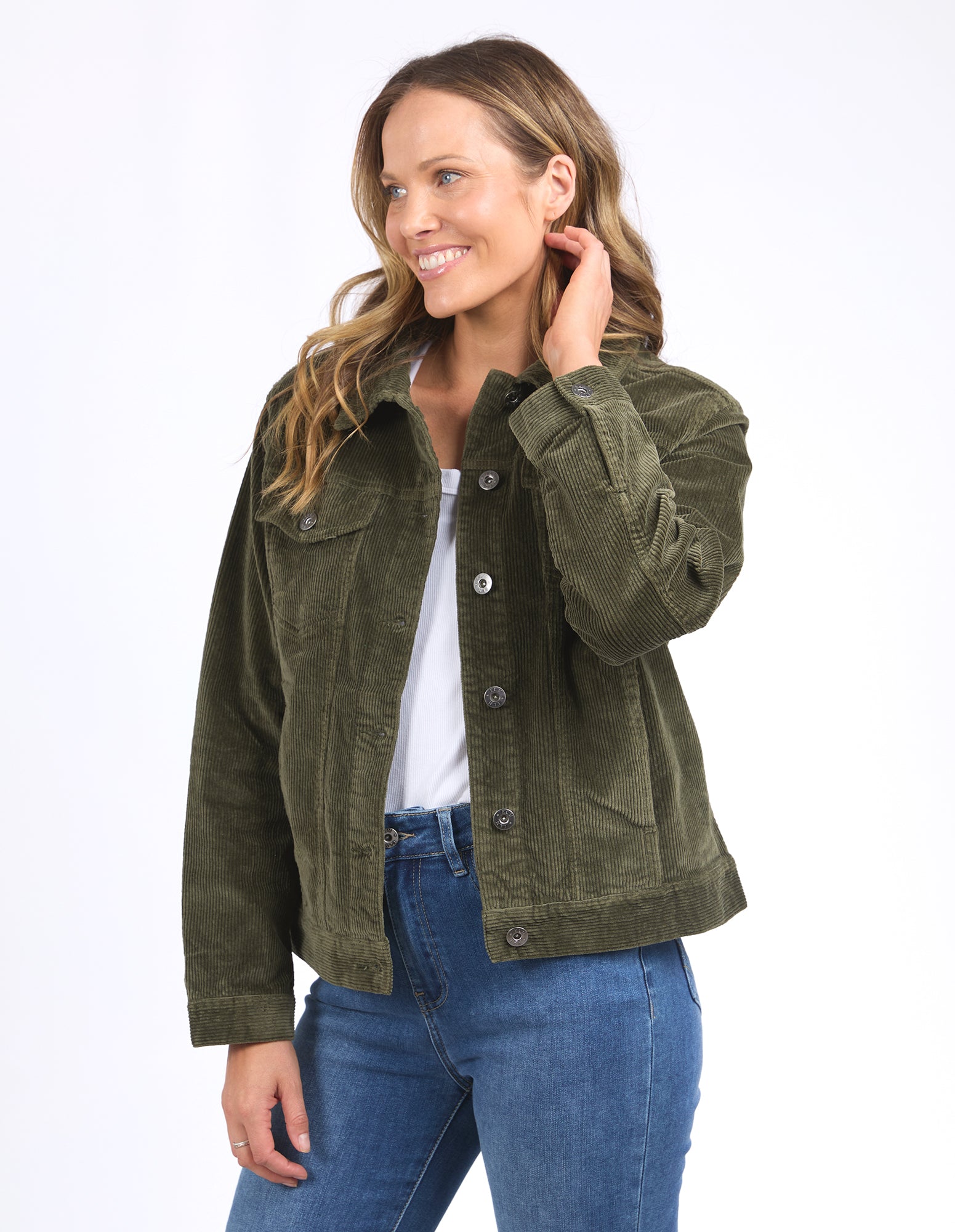 Fleur Cord Jacket Clover