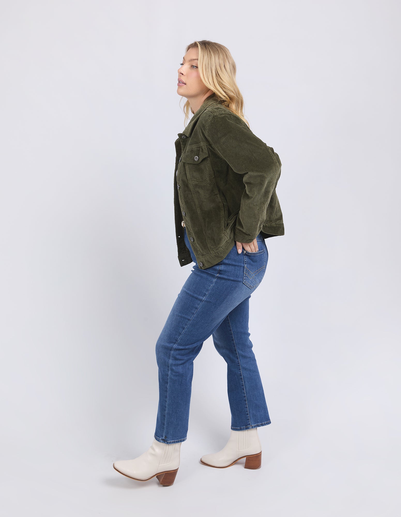 Fleur Cord Jacket Clover