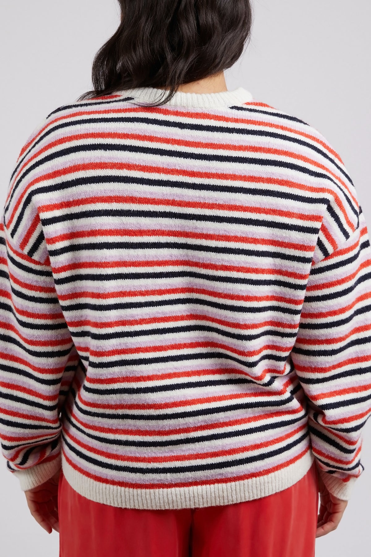 Rye Stripe Knit Pnk/Tangello/Nvy/Wht