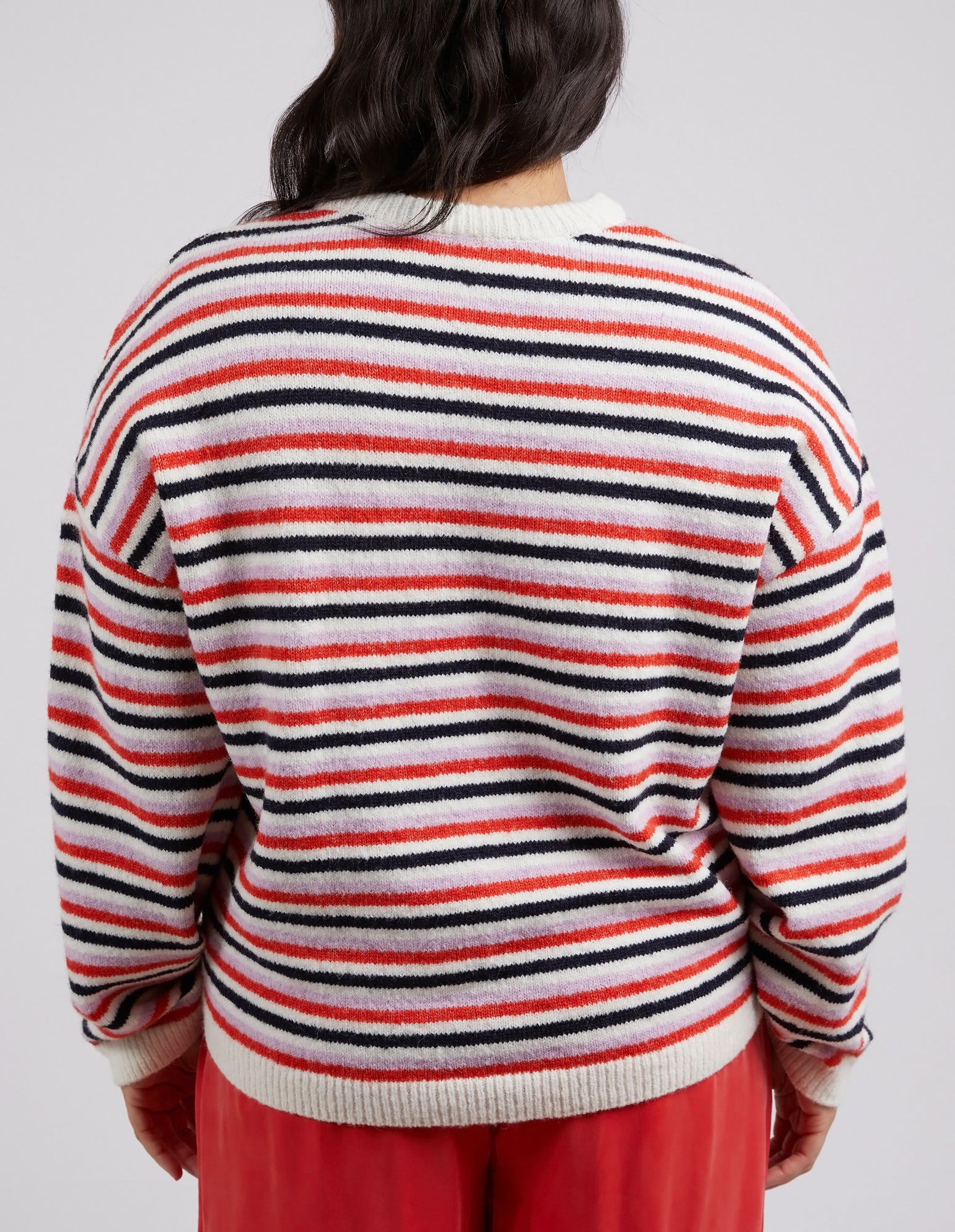 Rye Stripe Knit Pnk/Tangello/Nvy/Wht