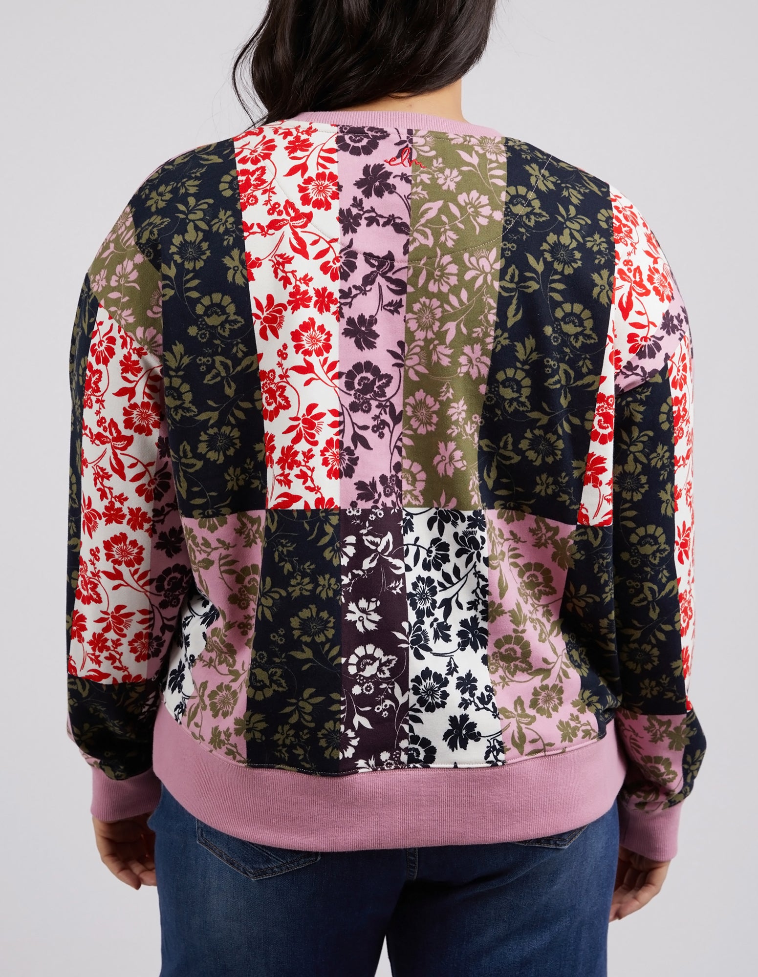 Linear Floral Crew Linear Floral Print