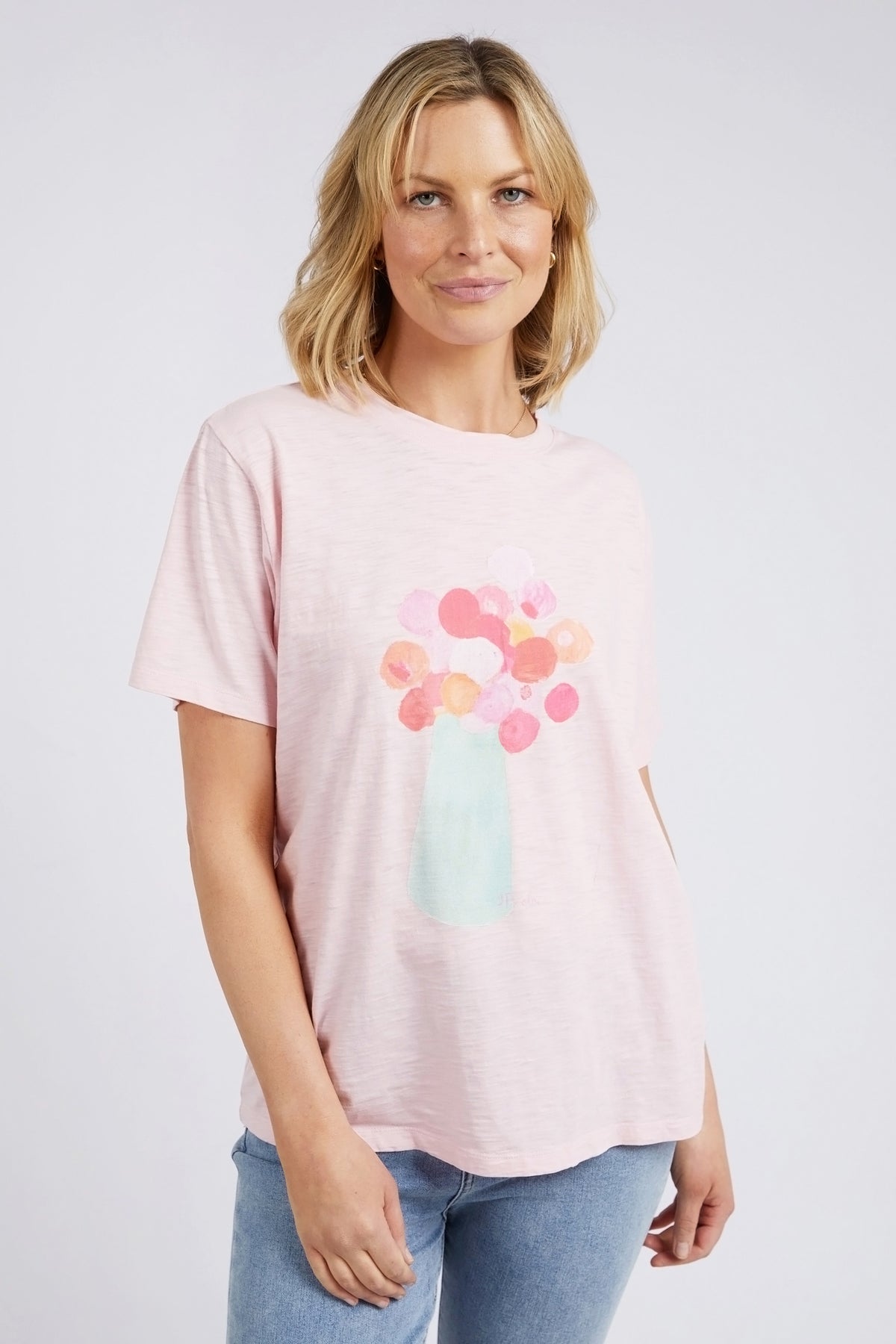 Janey Floral Tee Splendid Pink