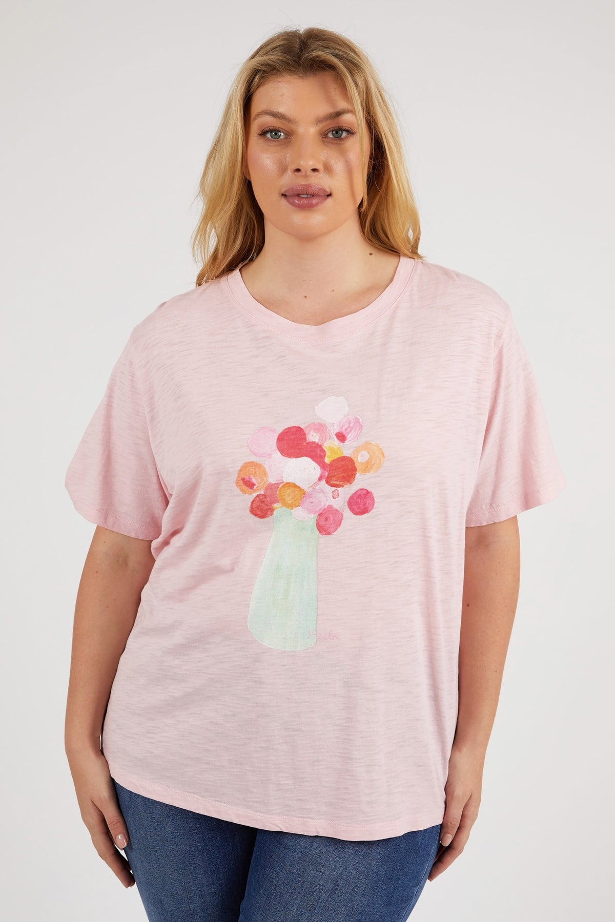 Janey Floral Tee Splendid Pink