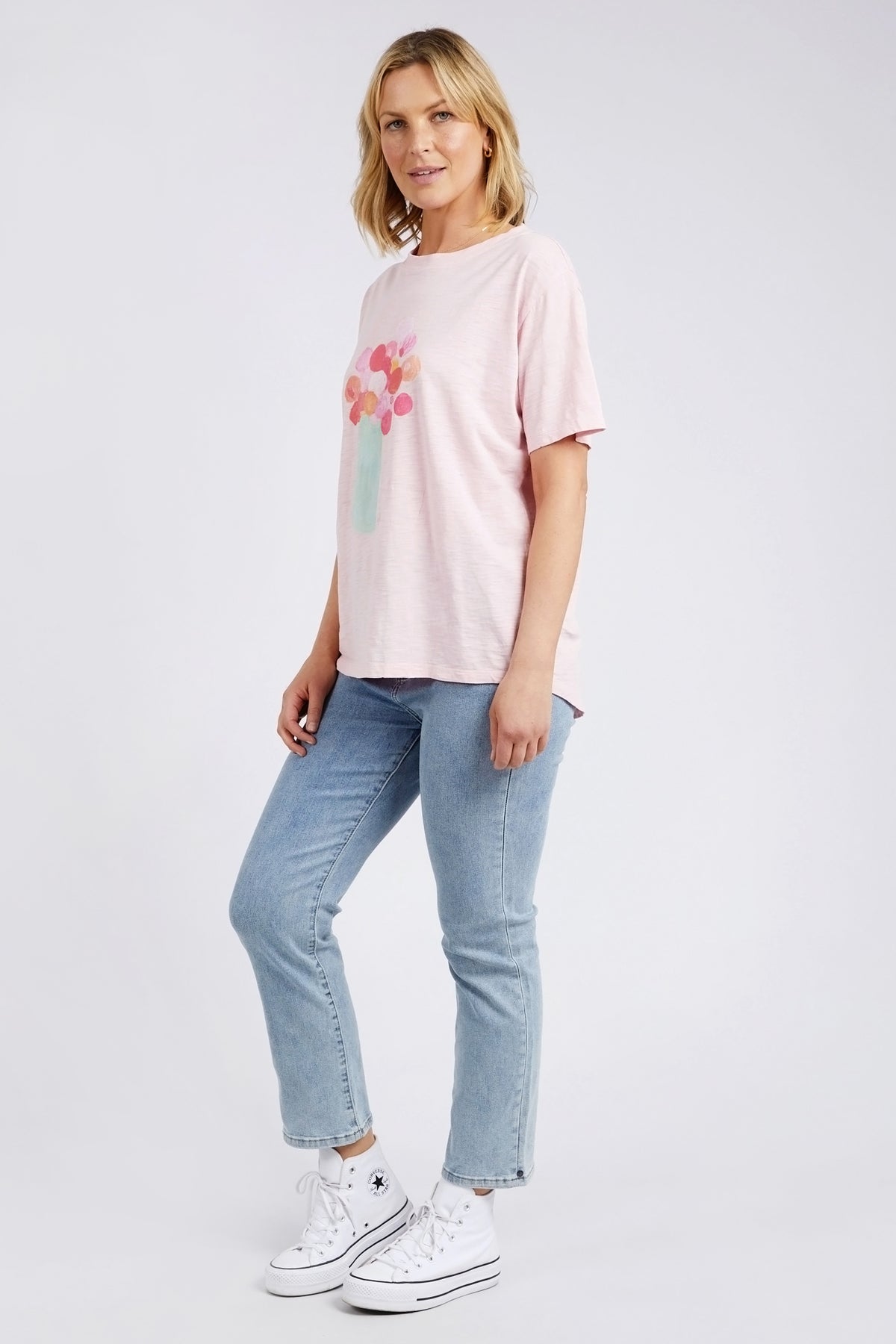 Janey Floral Tee Splendid Pink