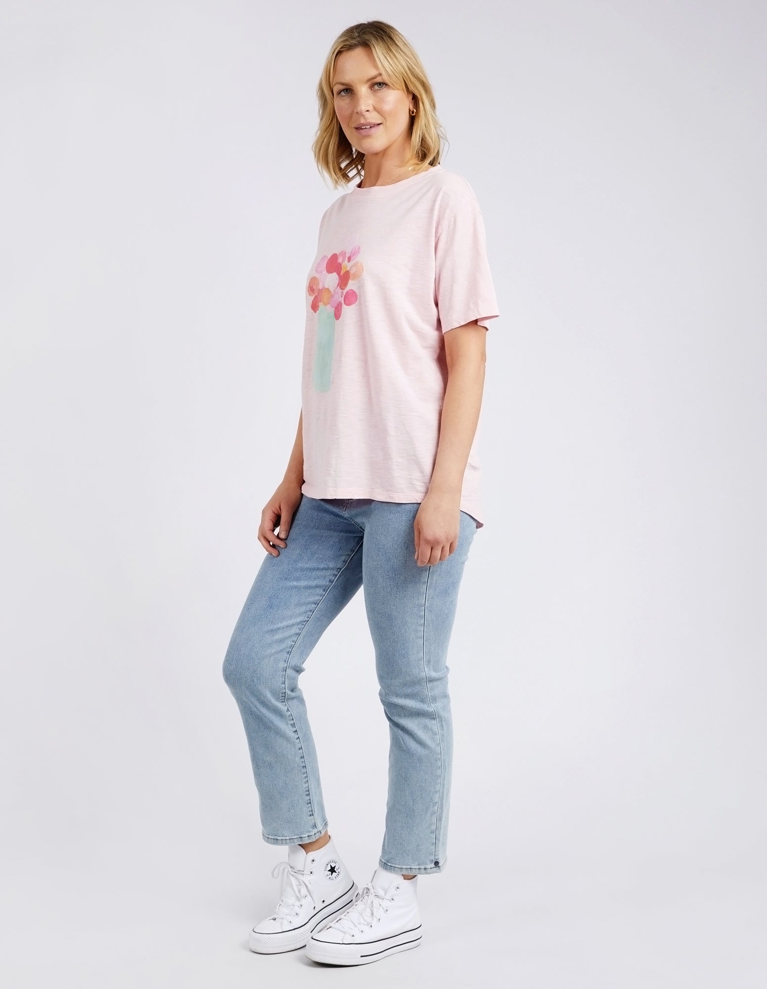 Janey Floral Tee Splendid Pink