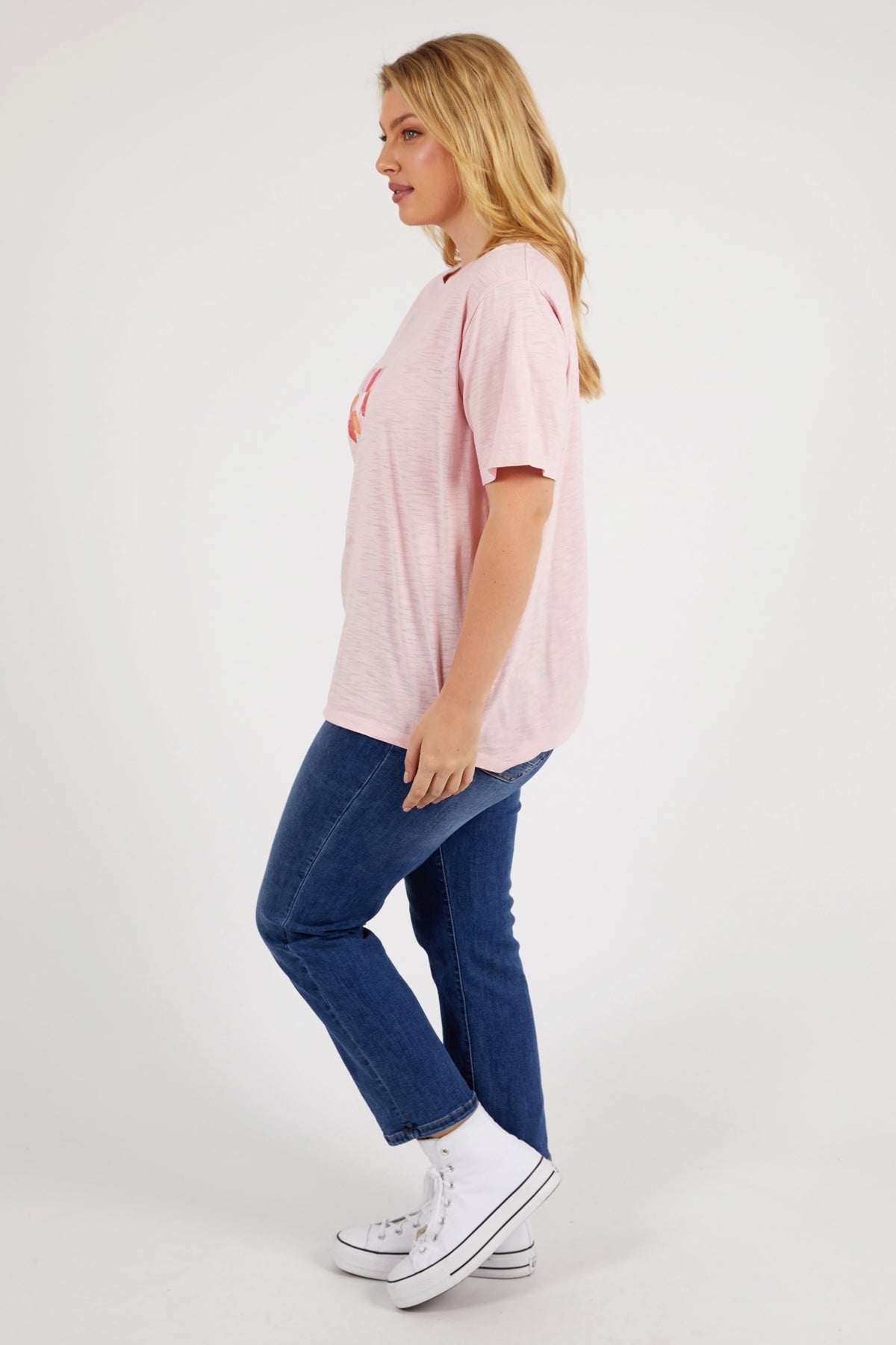 Janey Floral Tee Splendid Pink