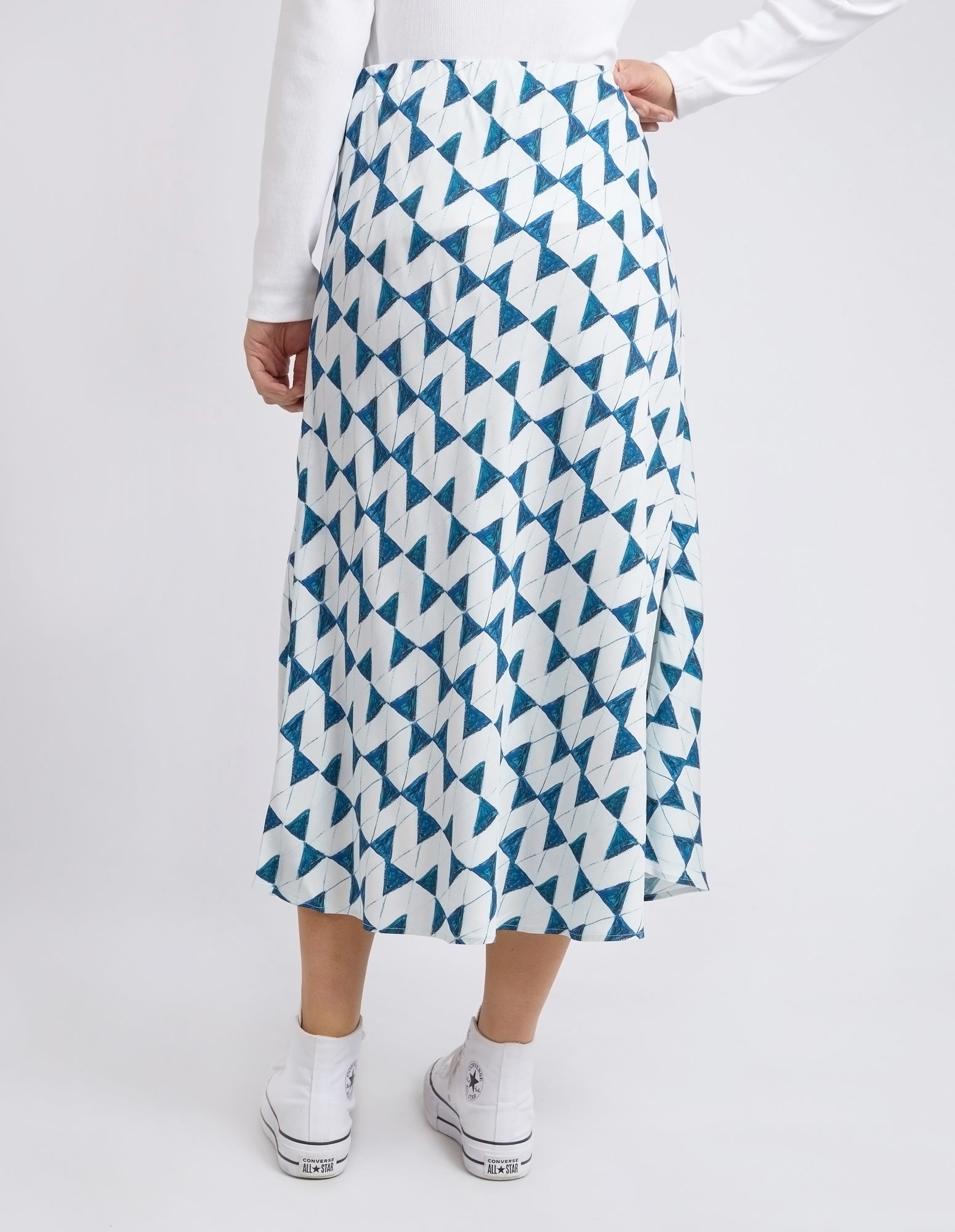 Janey Geo Skirt Navy Geo Print