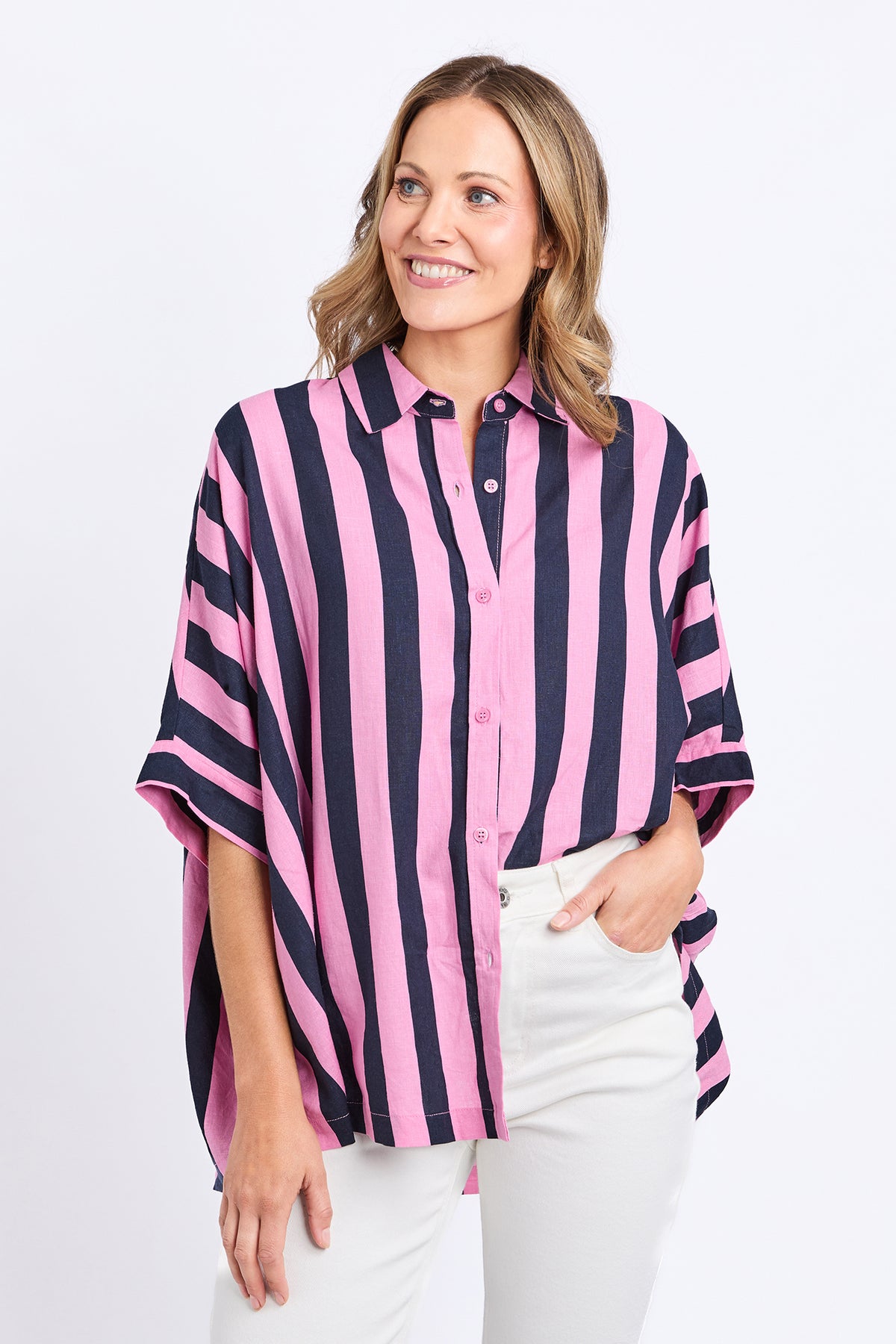 Palermo Stripe Shirt Quartz Pink