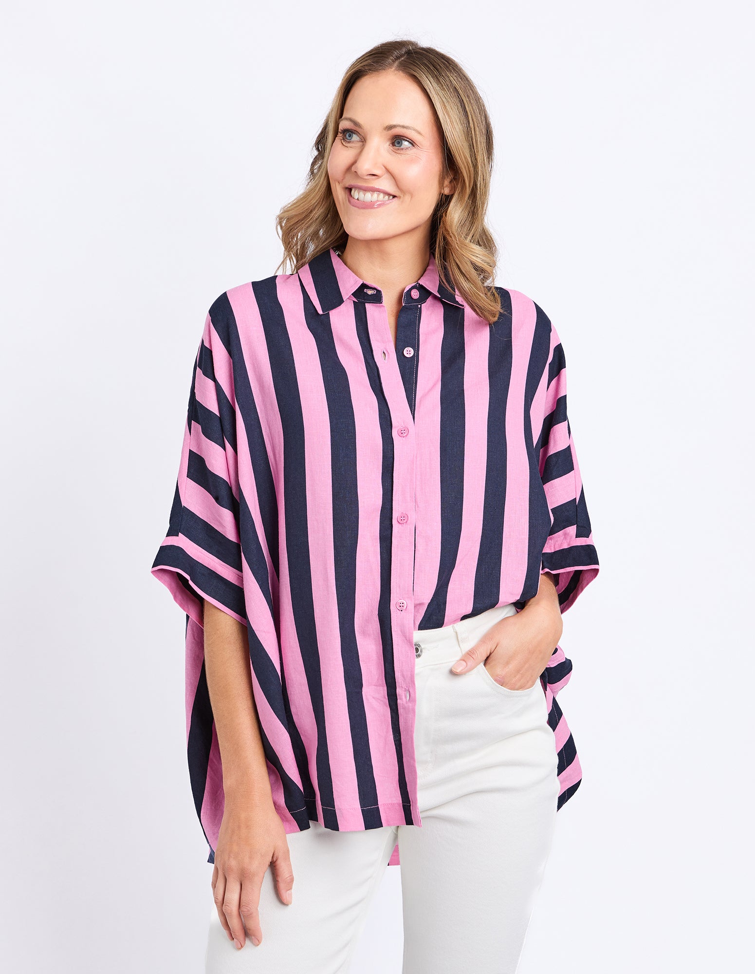 Palermo Stripe Shirt Quartz Pink