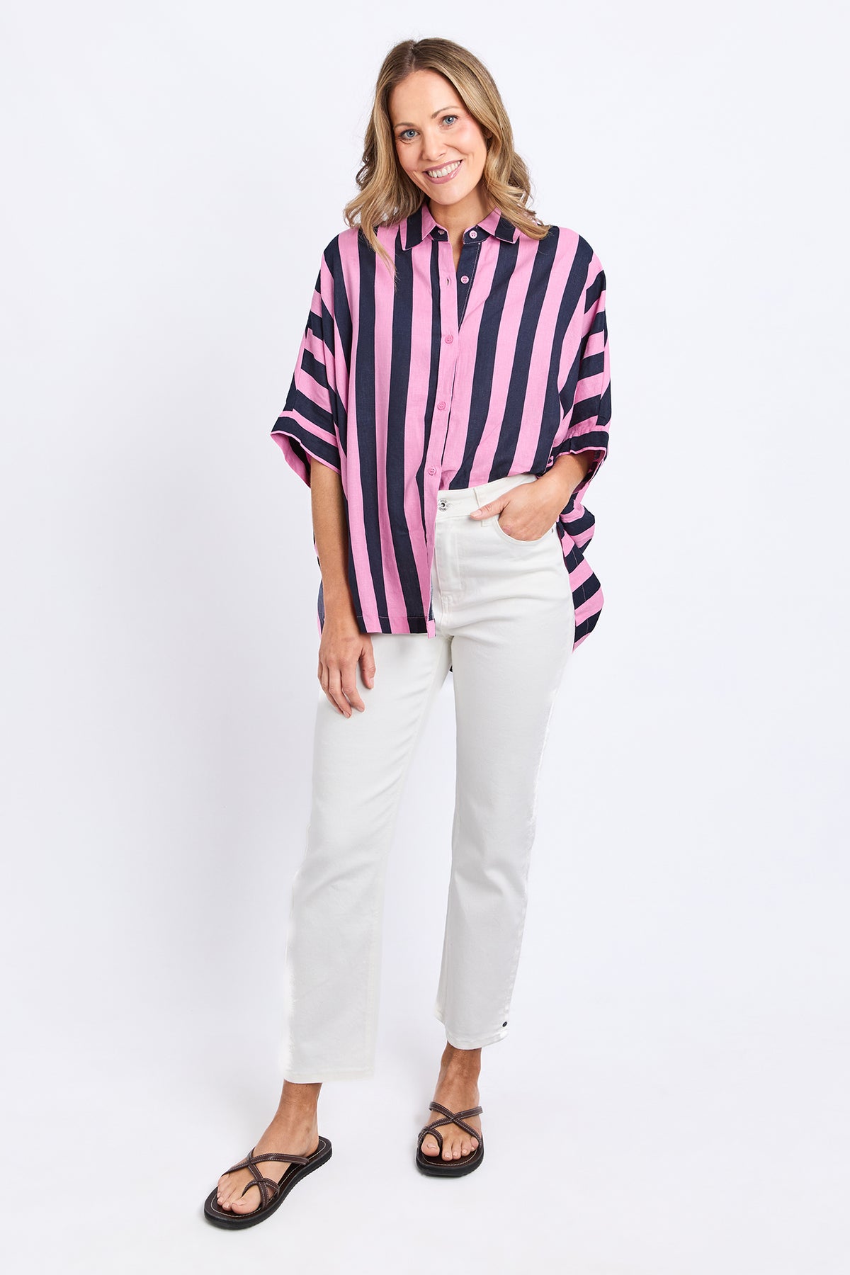 Palermo Stripe Shirt Quartz Pink