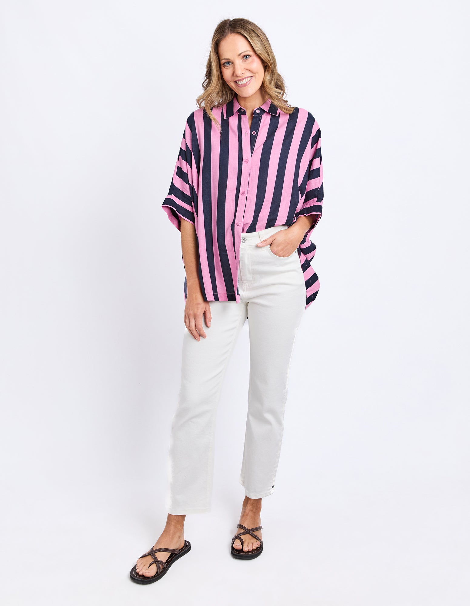 Palermo Stripe Shirt Quartz Pink