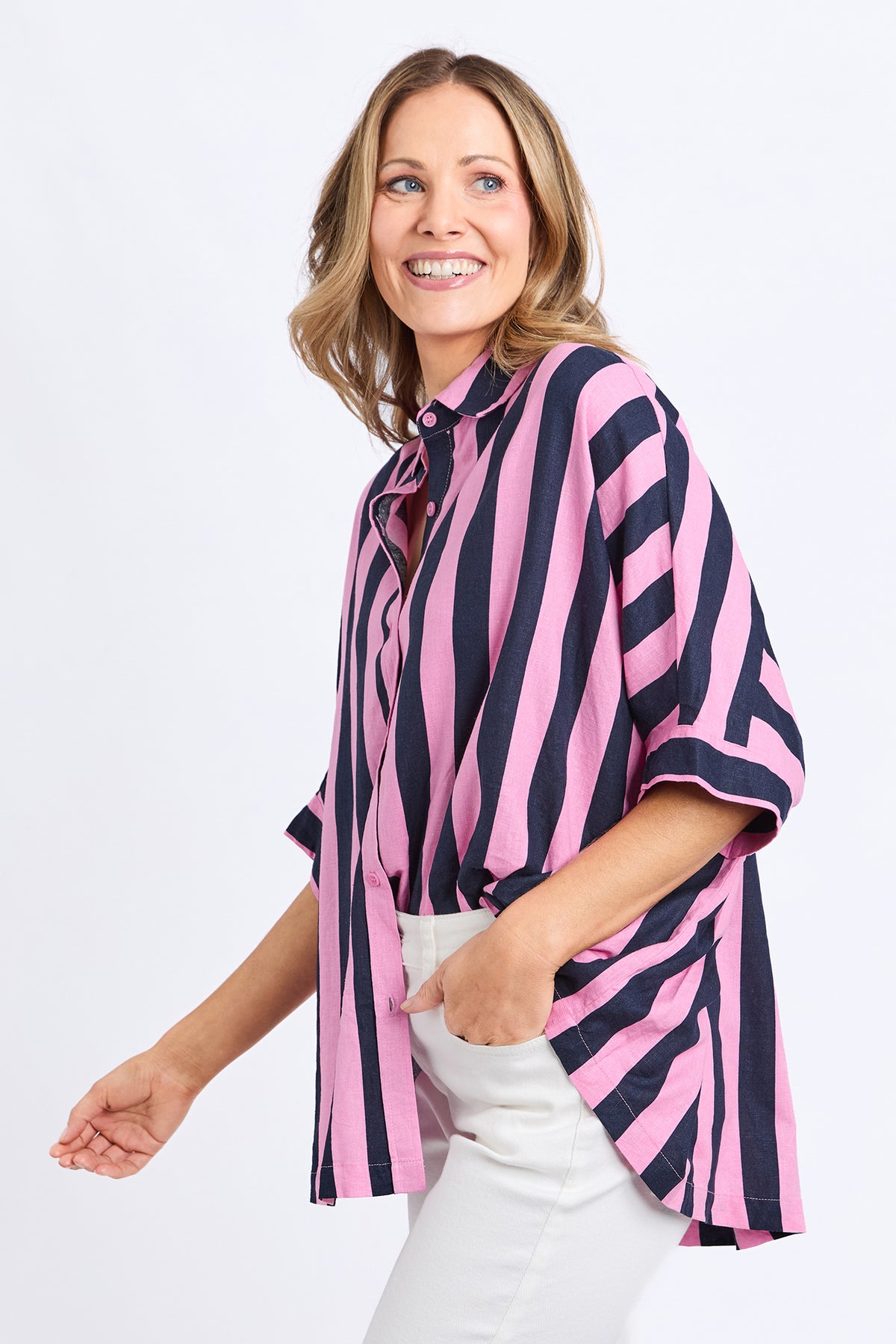 Palermo Stripe Shirt Quartz Pink