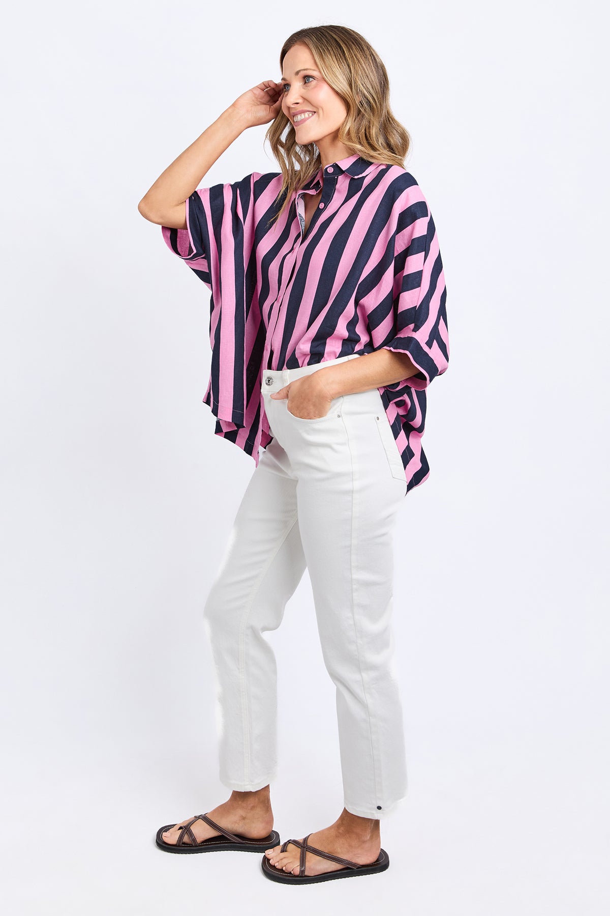 Palermo Stripe Shirt Quartz Pink