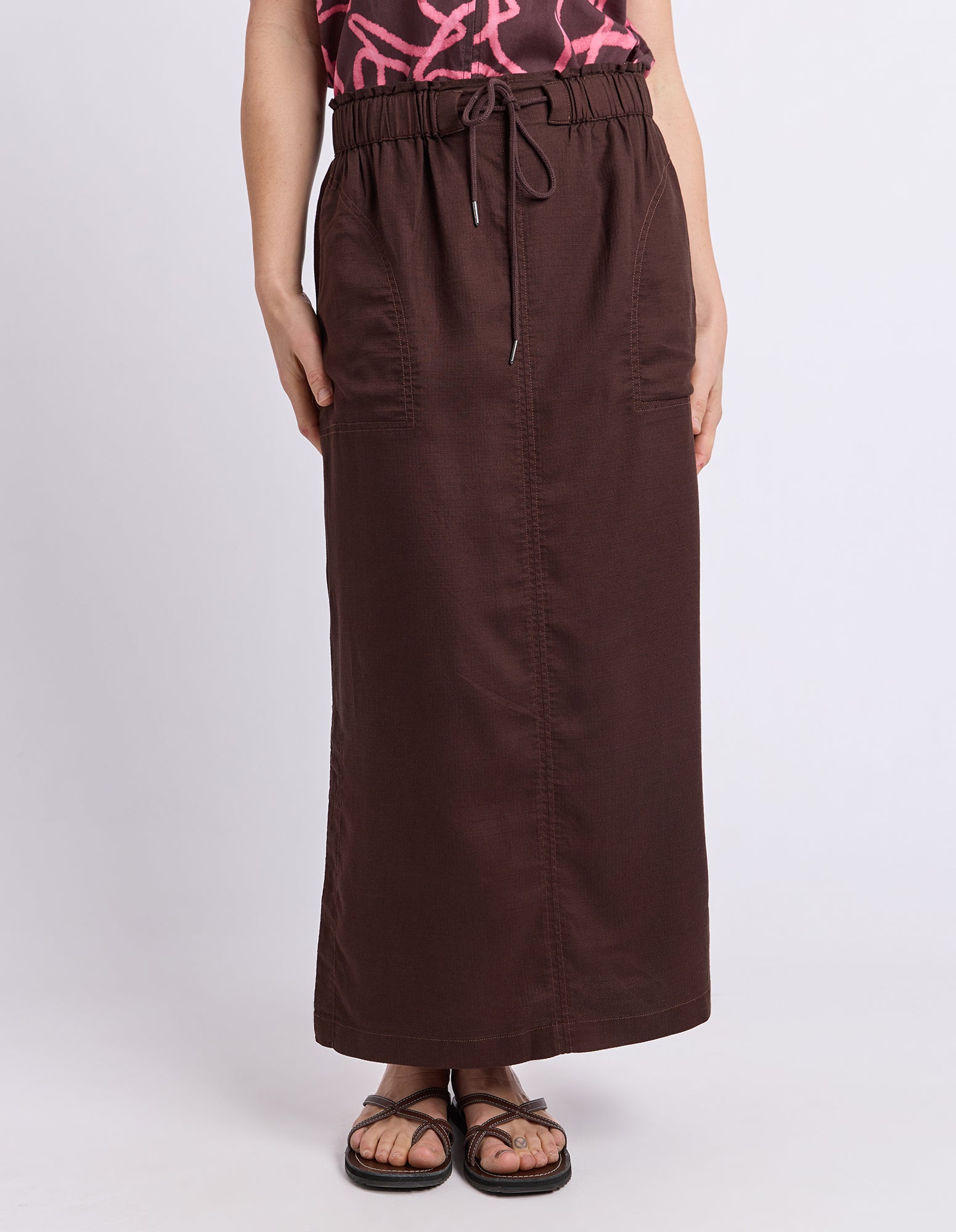Mila Utility Skirt Chocolate