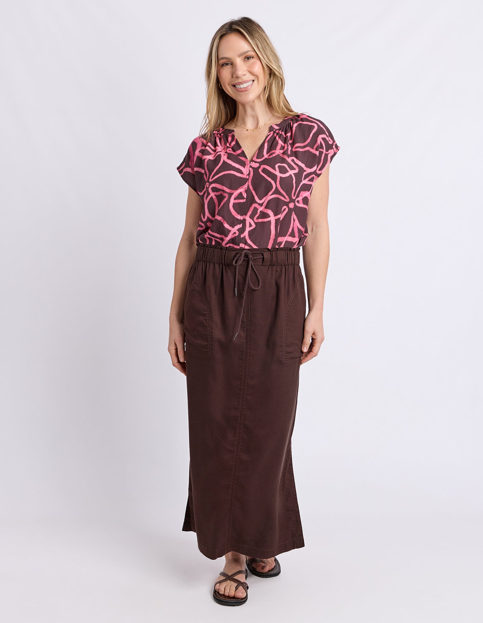 Mila Utility Skirt Chocolate