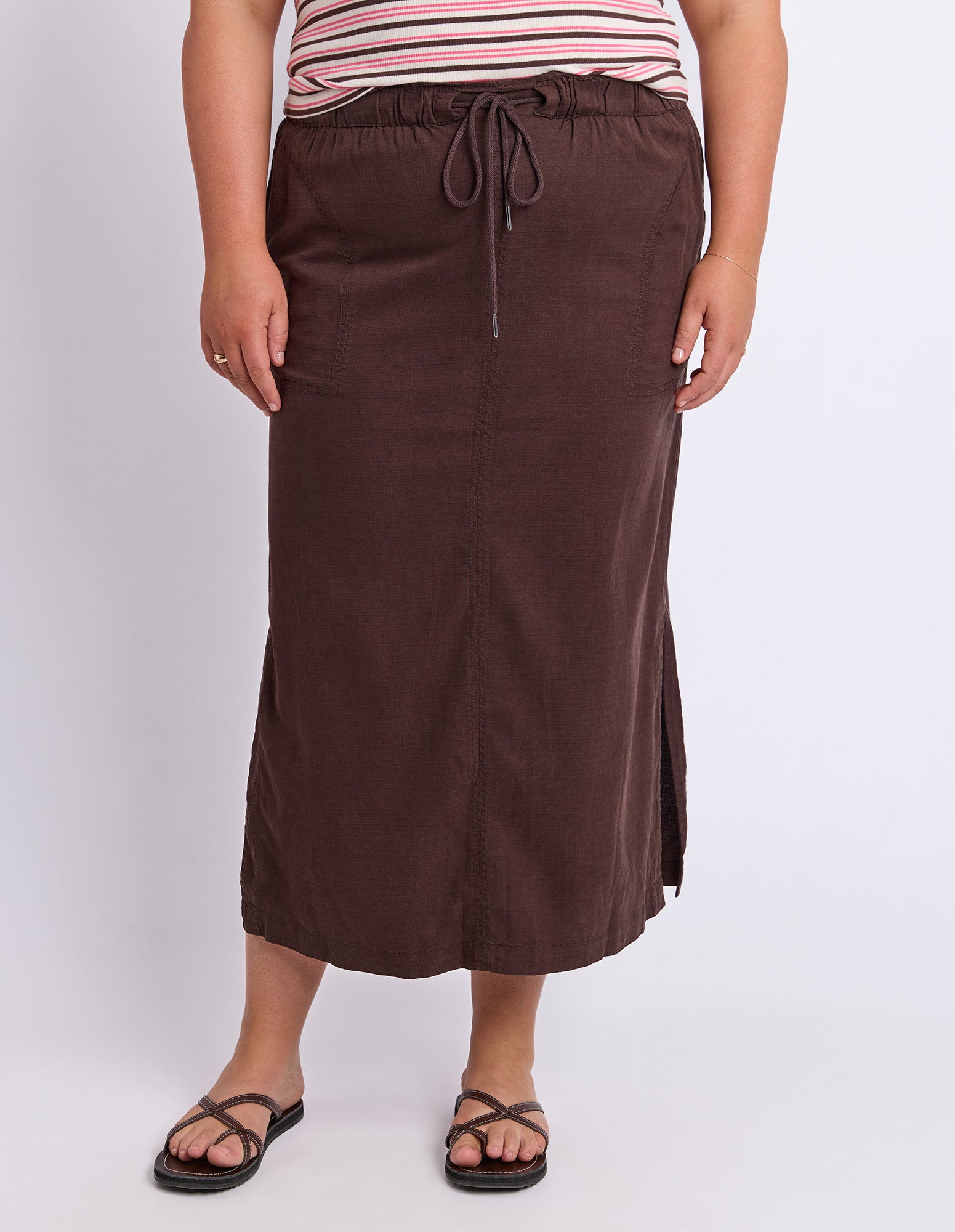 Mila Utility Skirt Chocolate