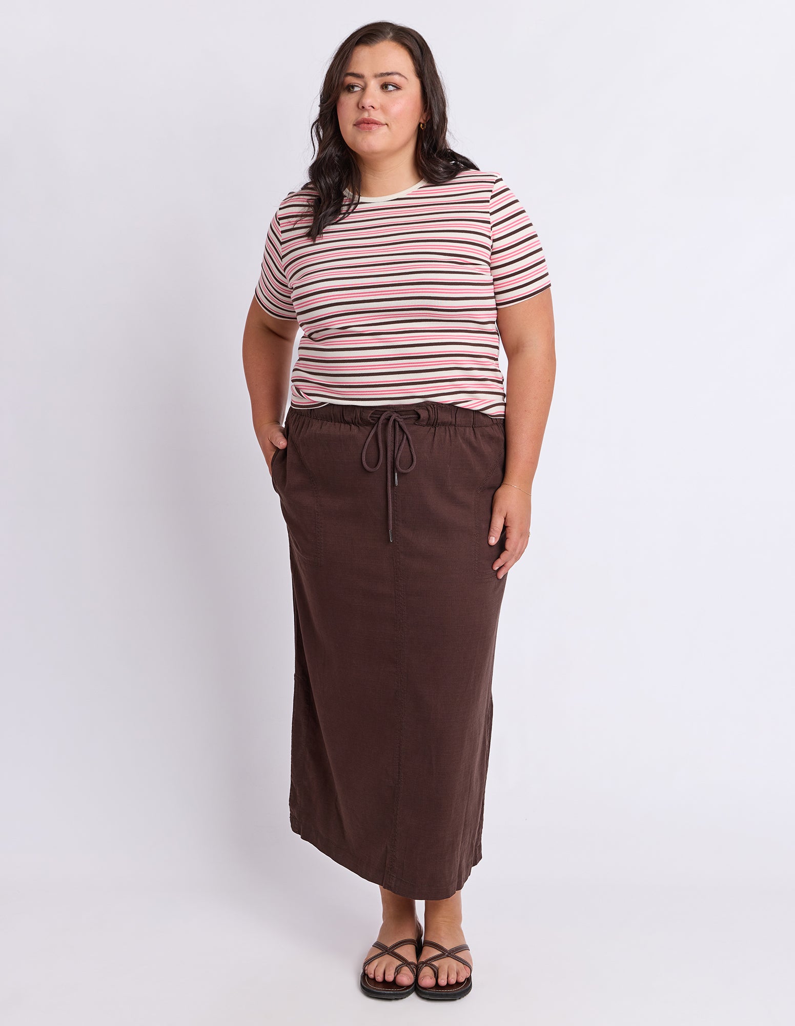 Mila Utility Skirt Chocolate