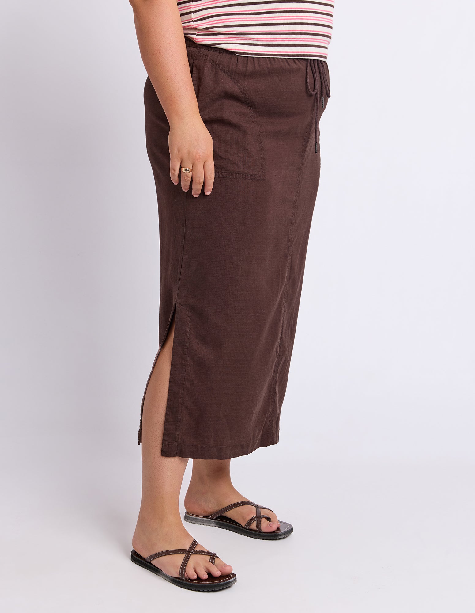 Mila Utility Skirt Chocolate