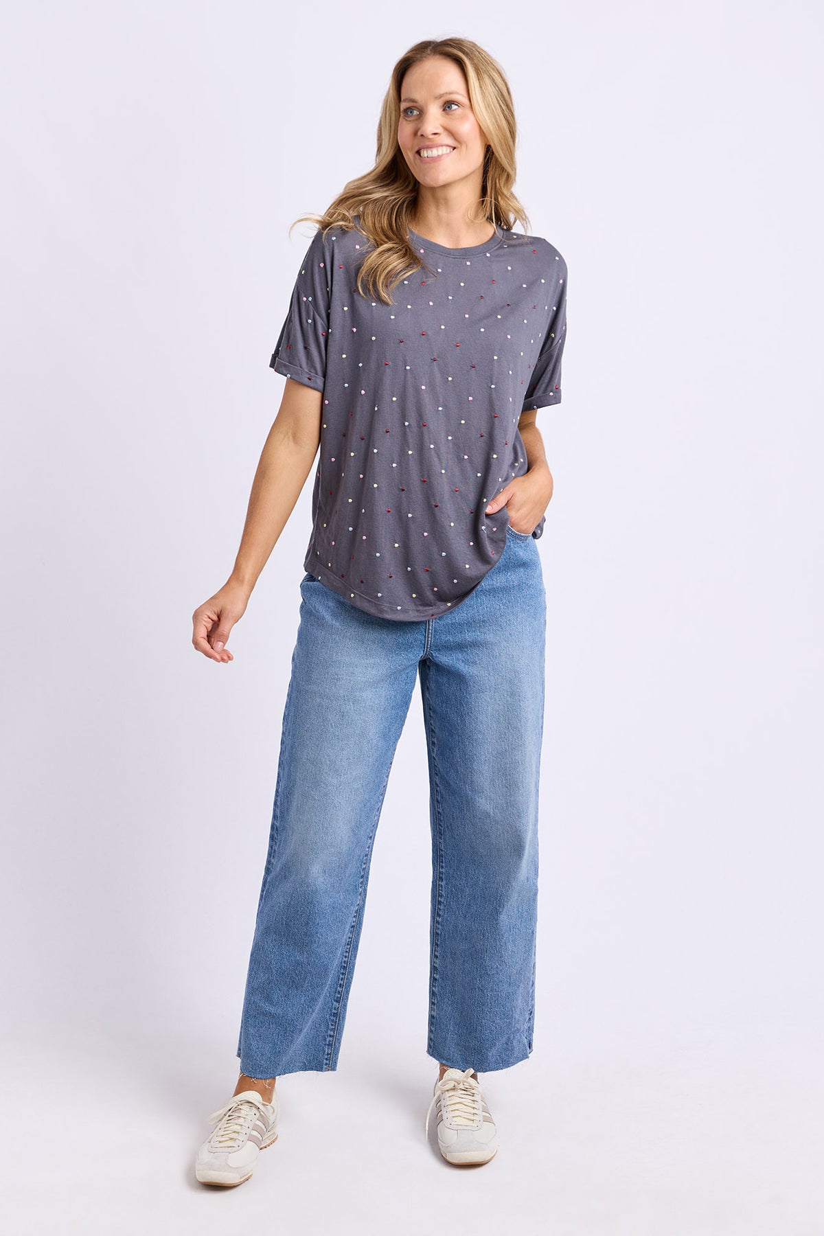 Festive Spot Tee Charcoal