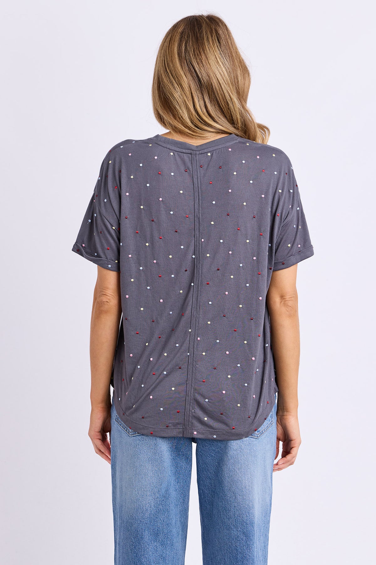 Festive Spot Tee Charcoal