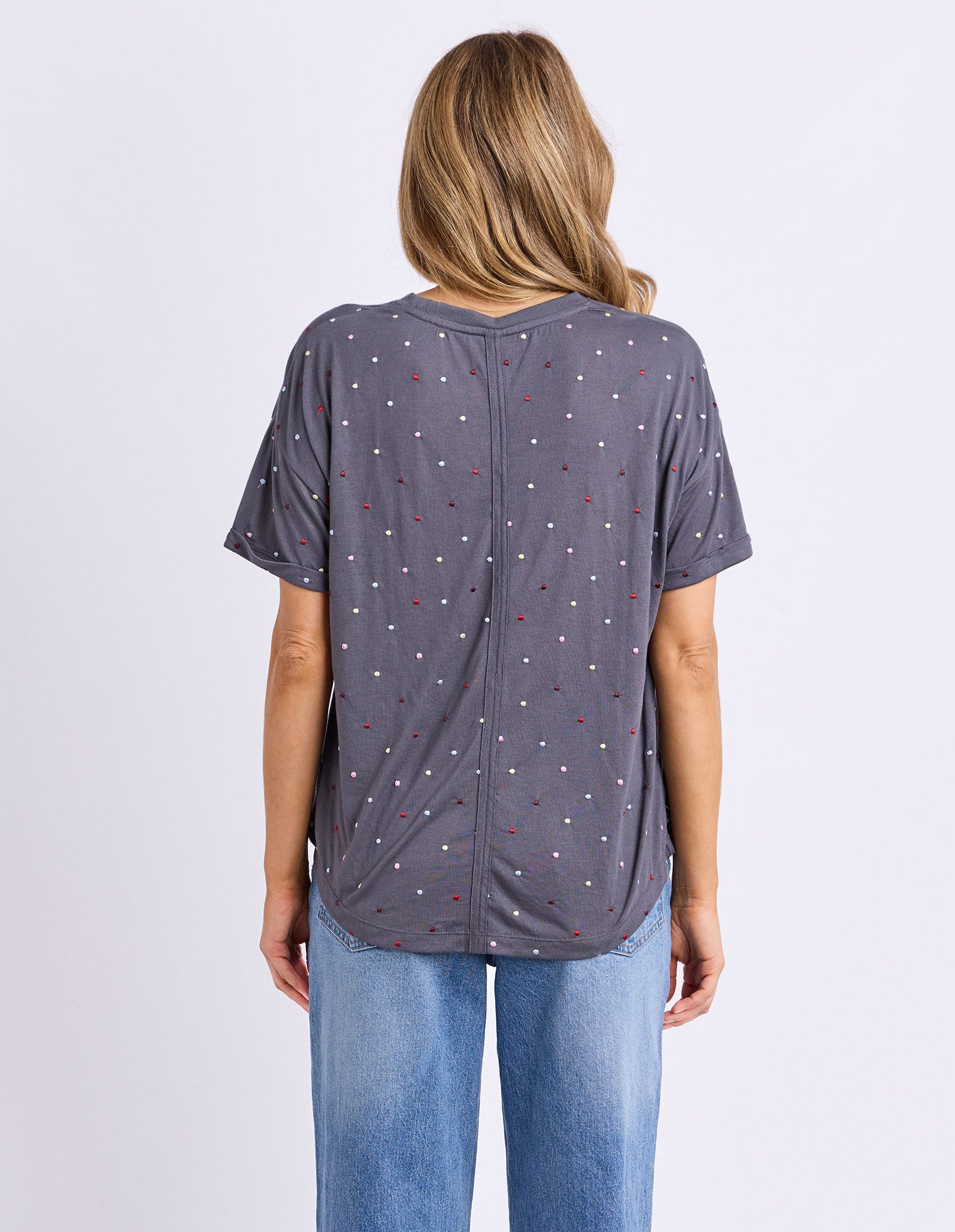 Festive Spot Tee Charcoal