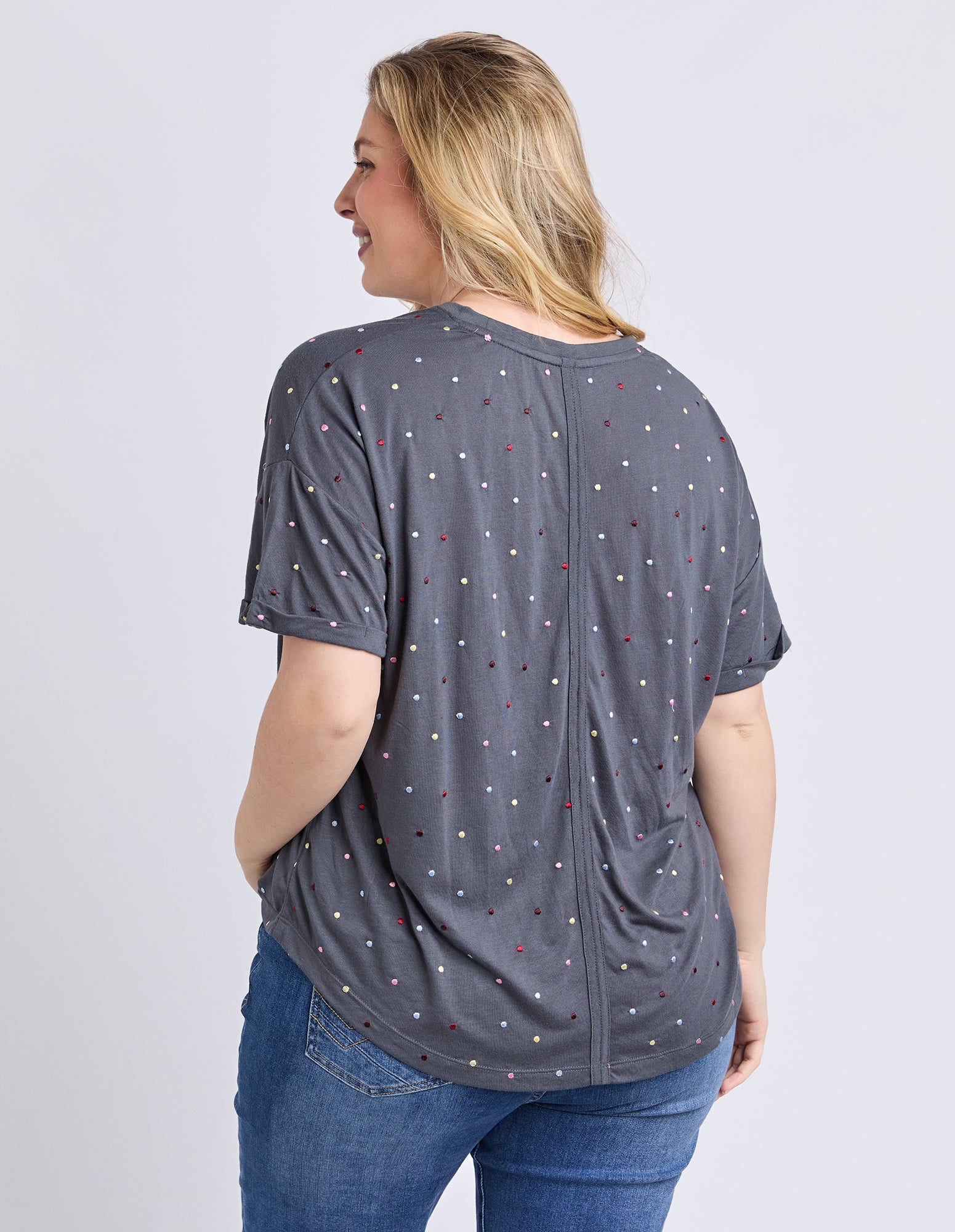 Festive Spot Tee Charcoal
