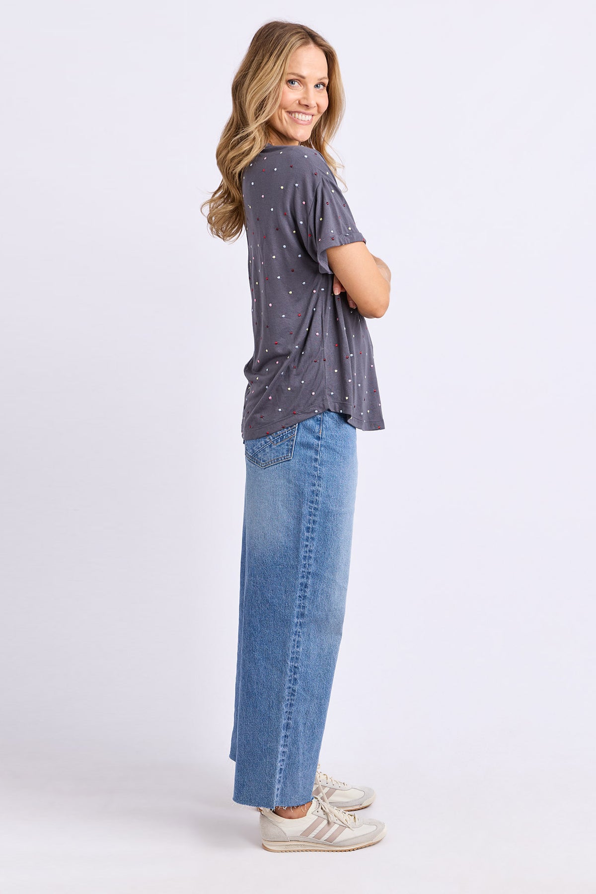 Festive Spot Tee Charcoal
