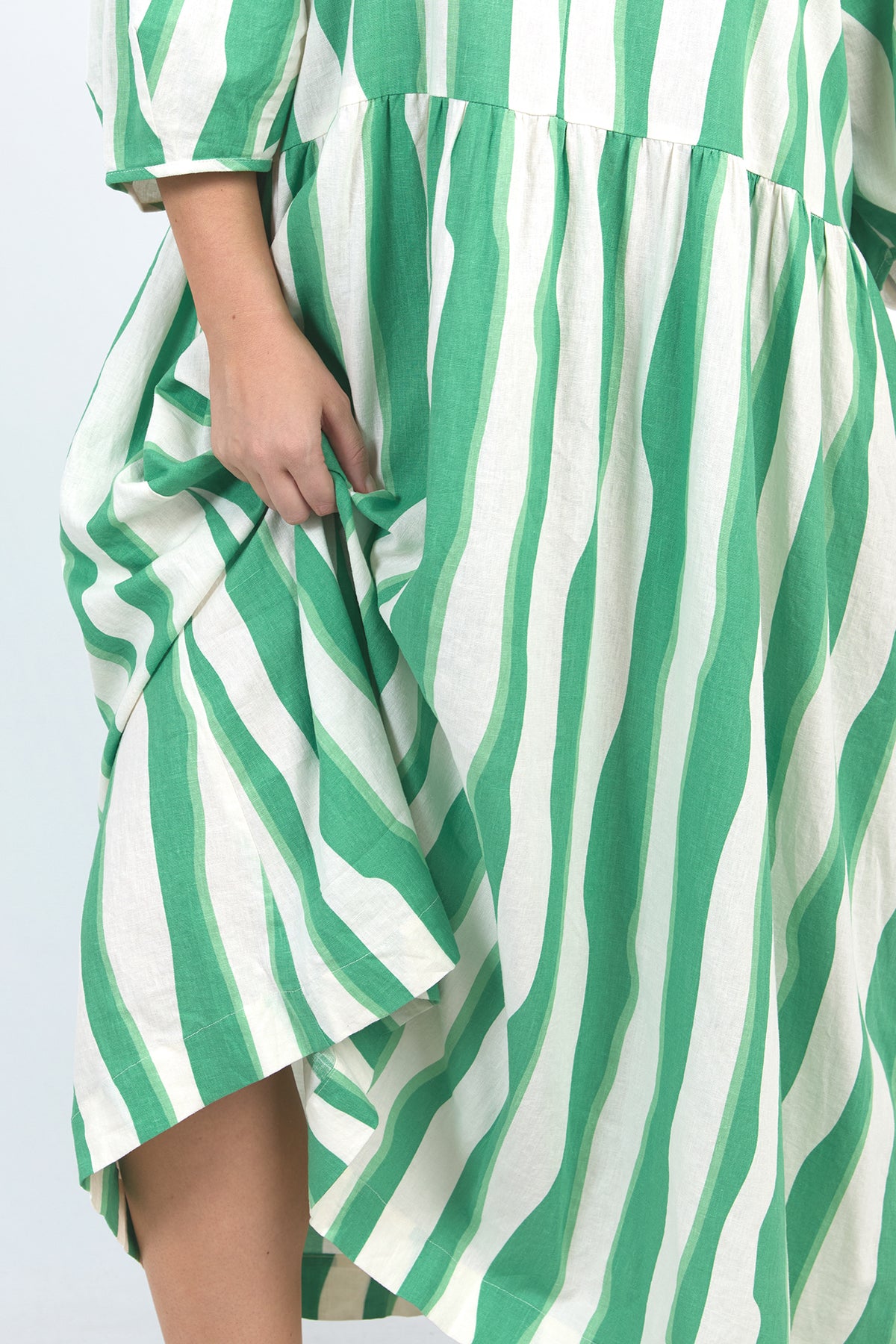 Spritz Dress Greenbriar/White Stripe