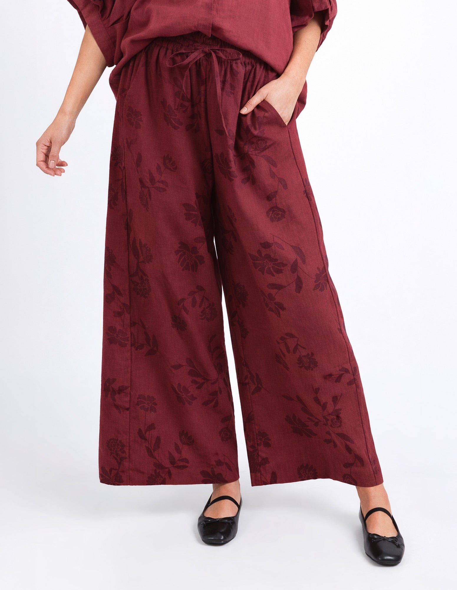 Bramble Wide Leg Pant Plum
