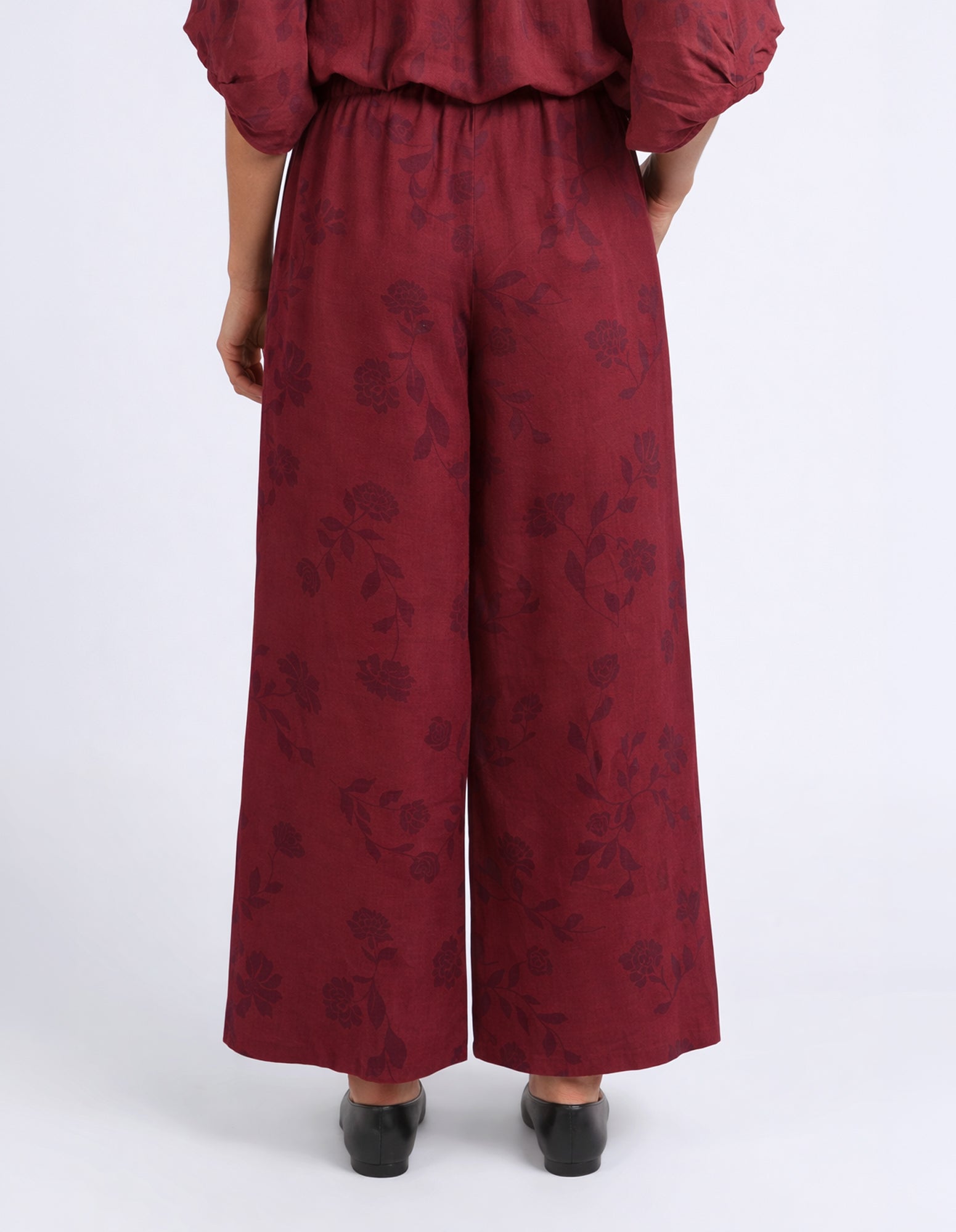 Bramble Wide Leg Pant Plum