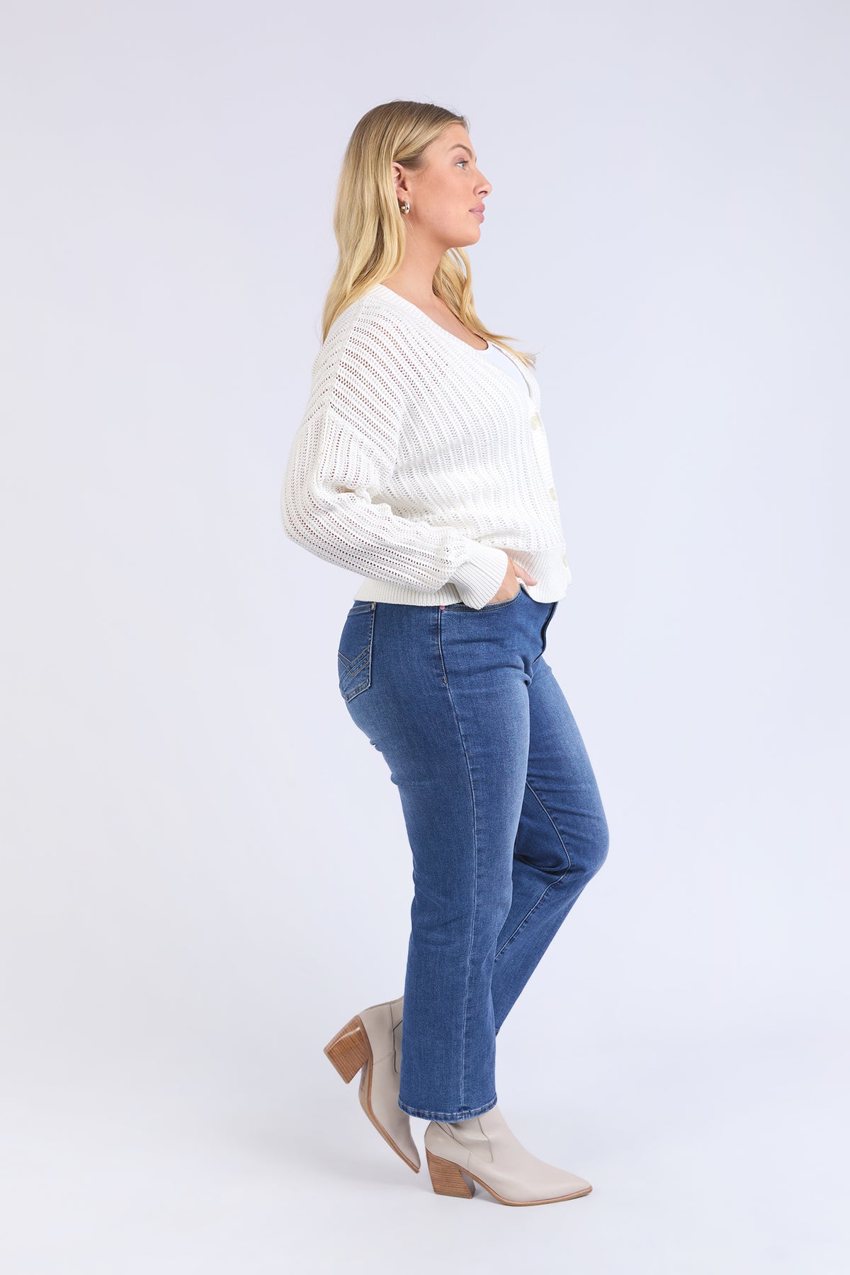 Sasha Lightweight Cardi Marshmallow