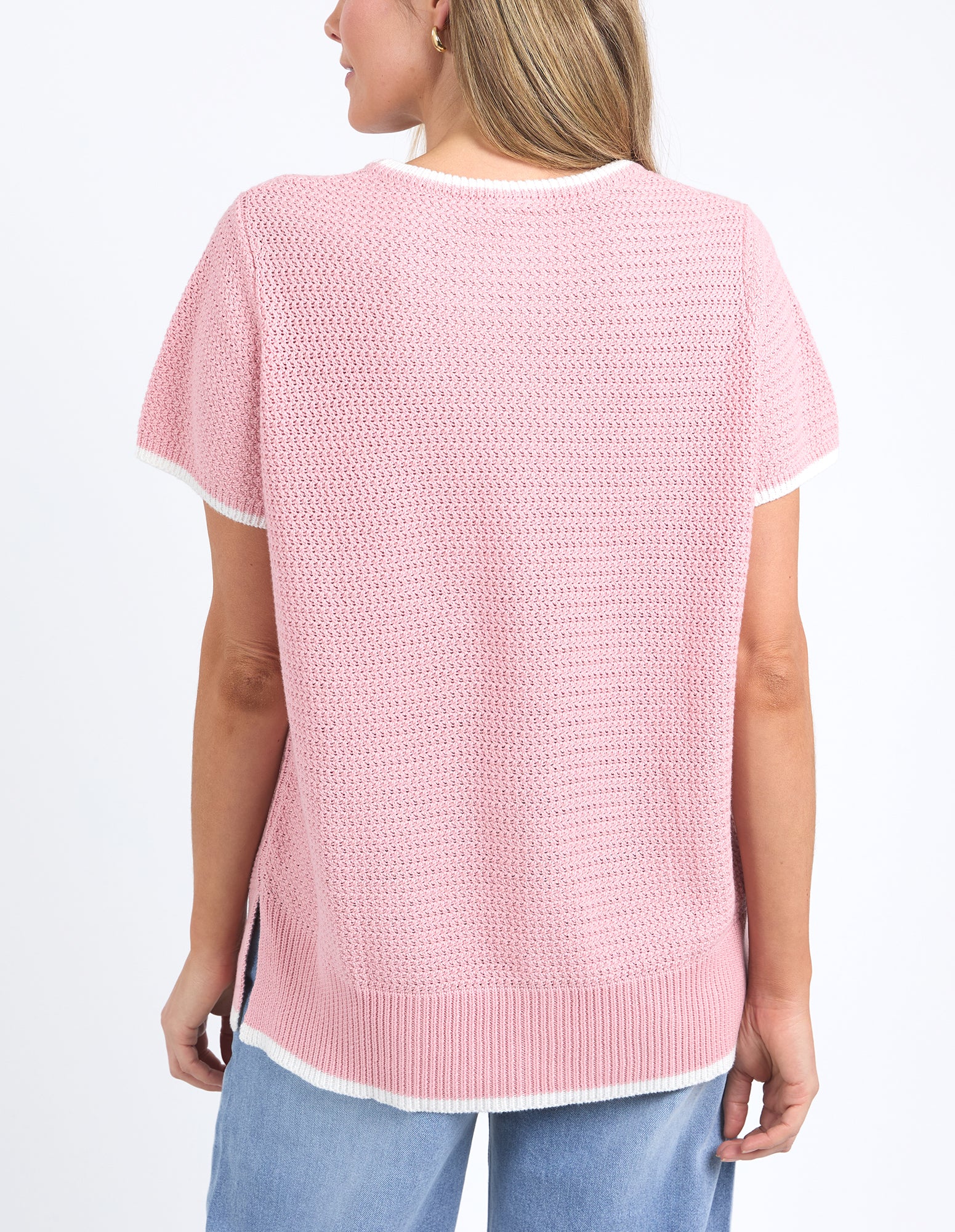 Camellia Short Sleeve Knit Pink Blush