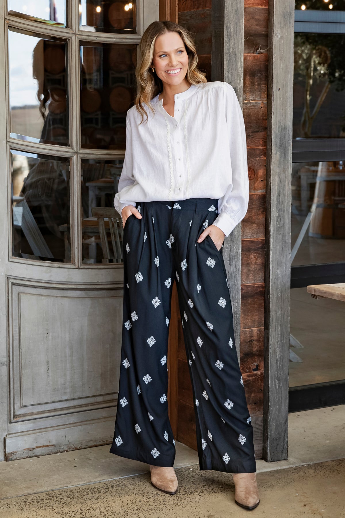Georgina Print Pant Georgina Print