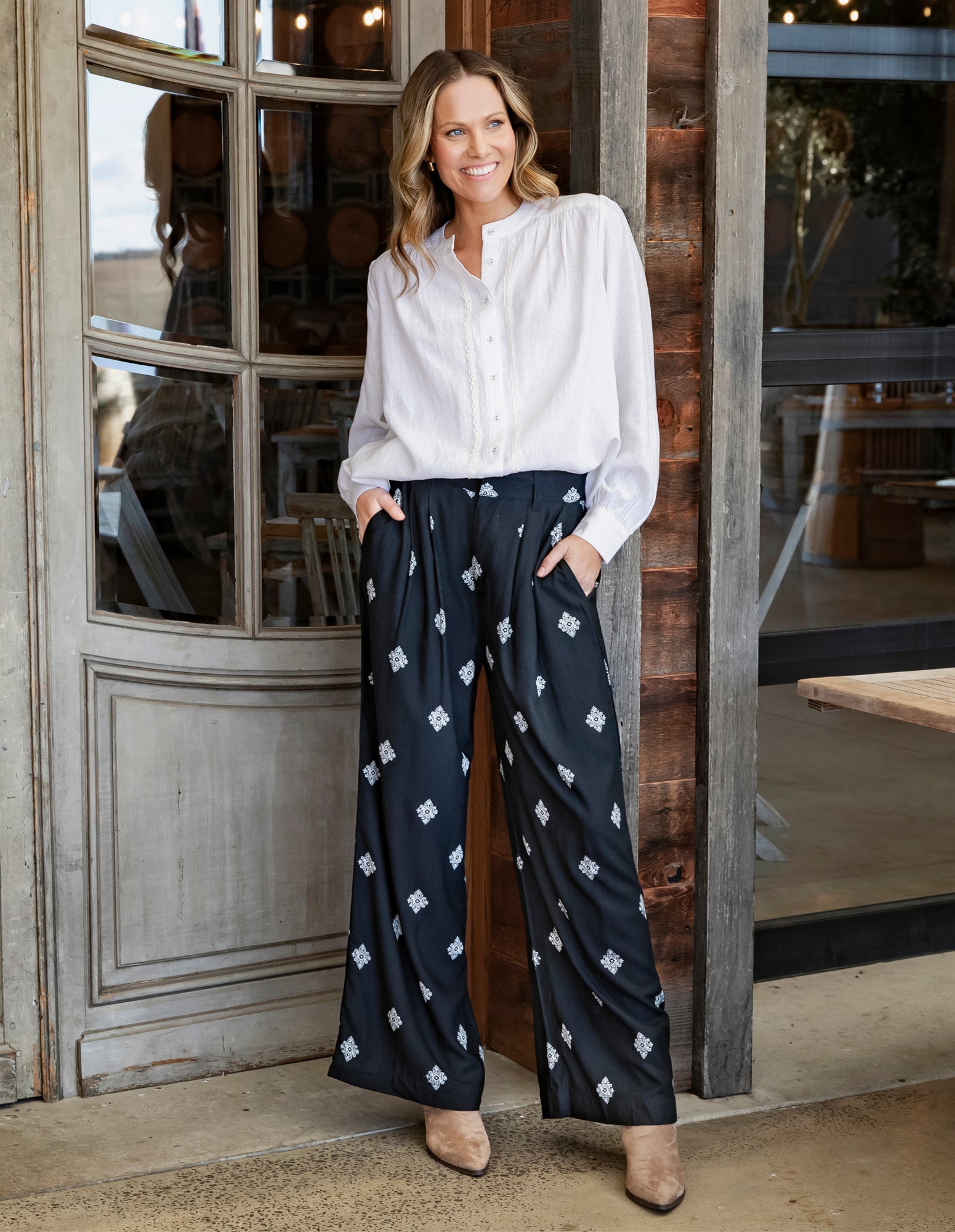 Georgina Print Pant Georgina Print