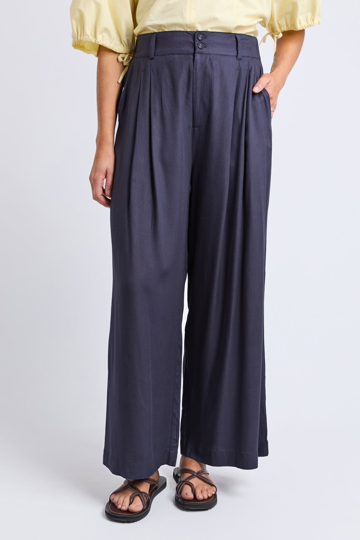 Georgina Print Pant Navy