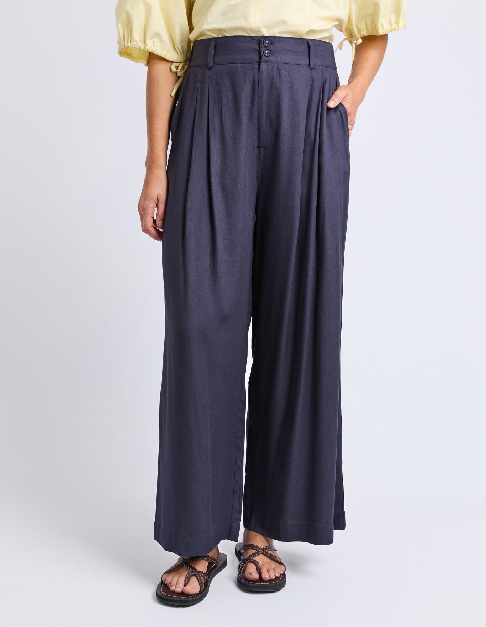 Georgina Print Pant Navy